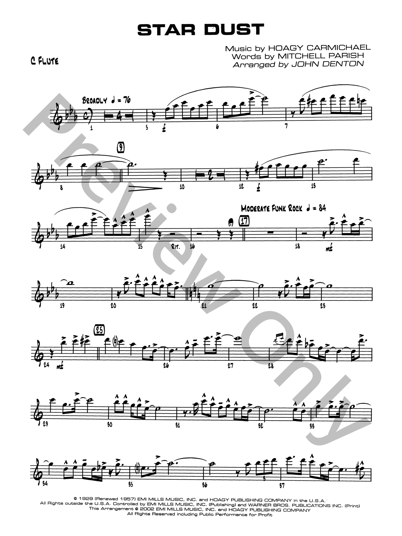 Stardust Jazz Sheet Music | J.W. Pepper