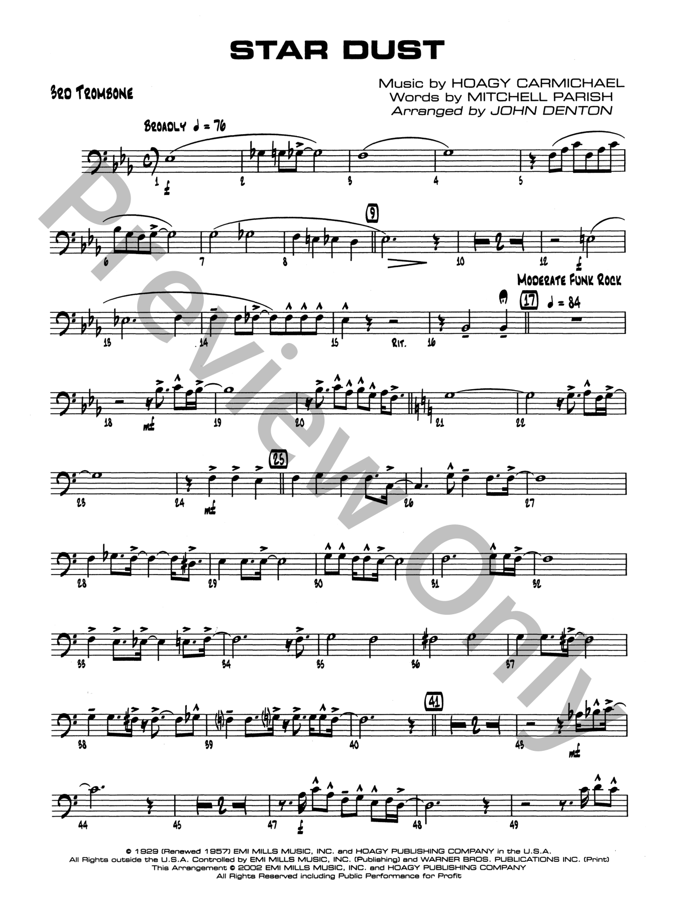 Stardust Jazz Sheet Music | J.W. Pepper