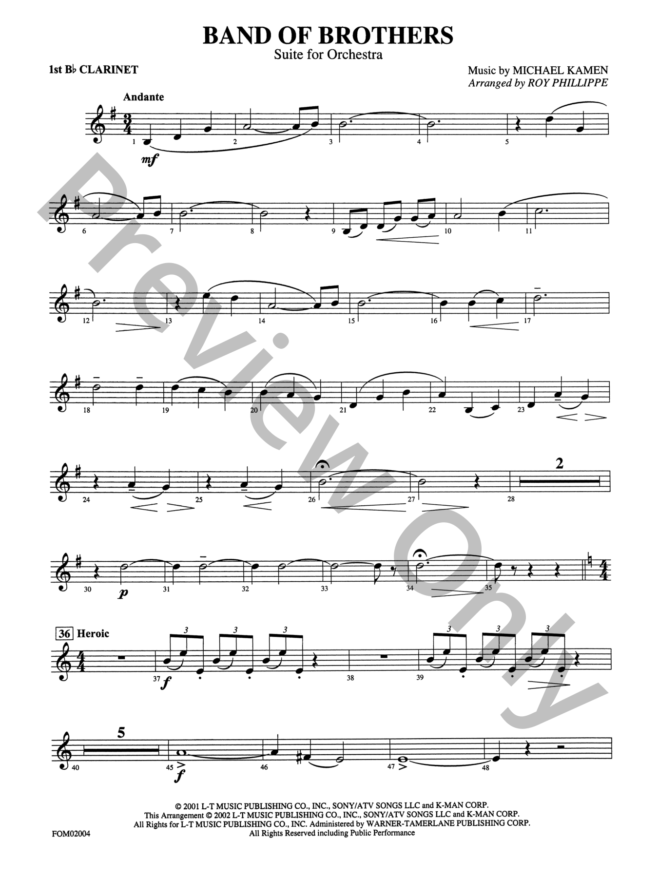 Band of Brothers Orchestra Sheet Music | J.W. Pepper