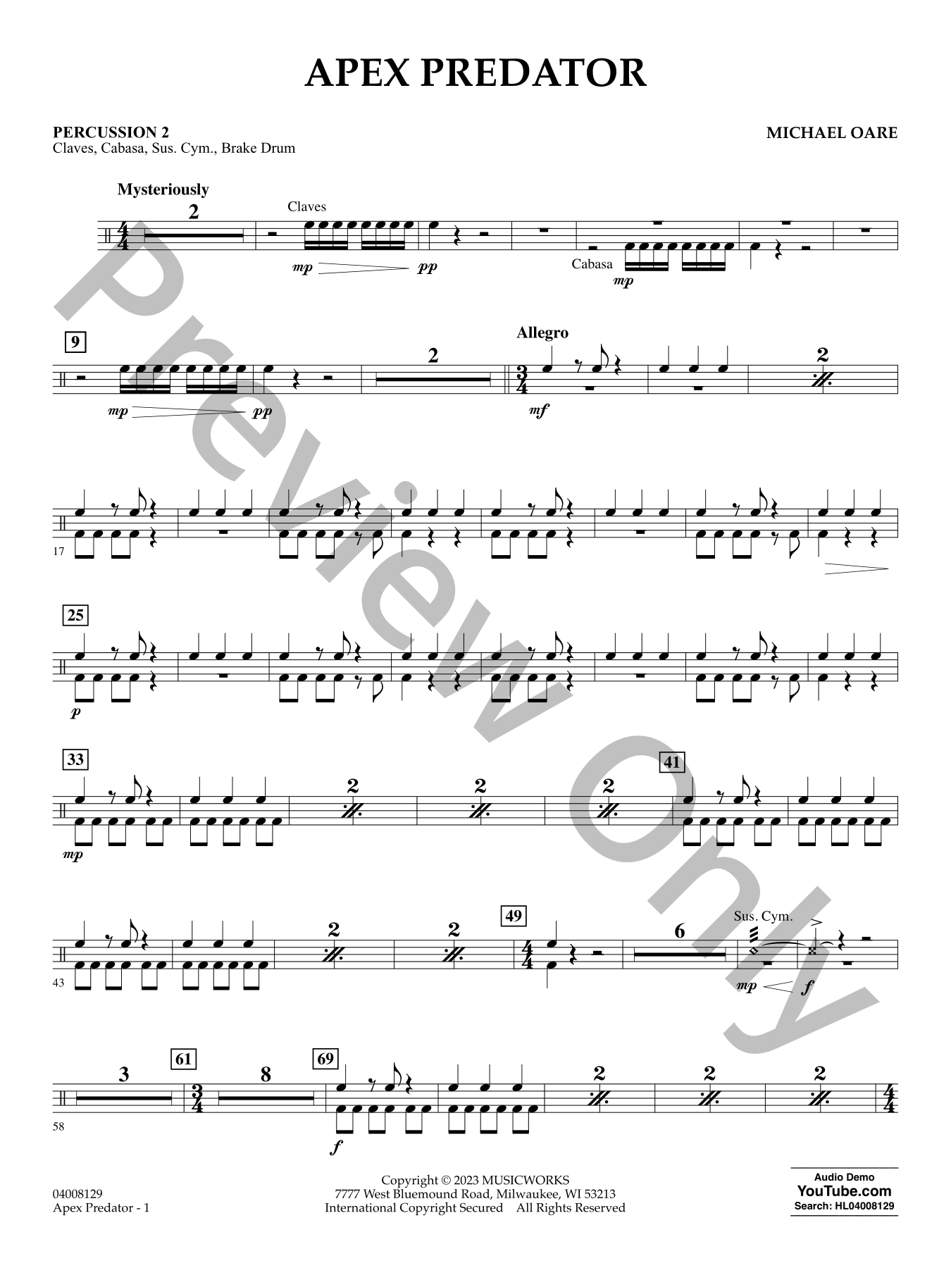 Apex Predator Concert Band Sheet Music | J.W. Pepper