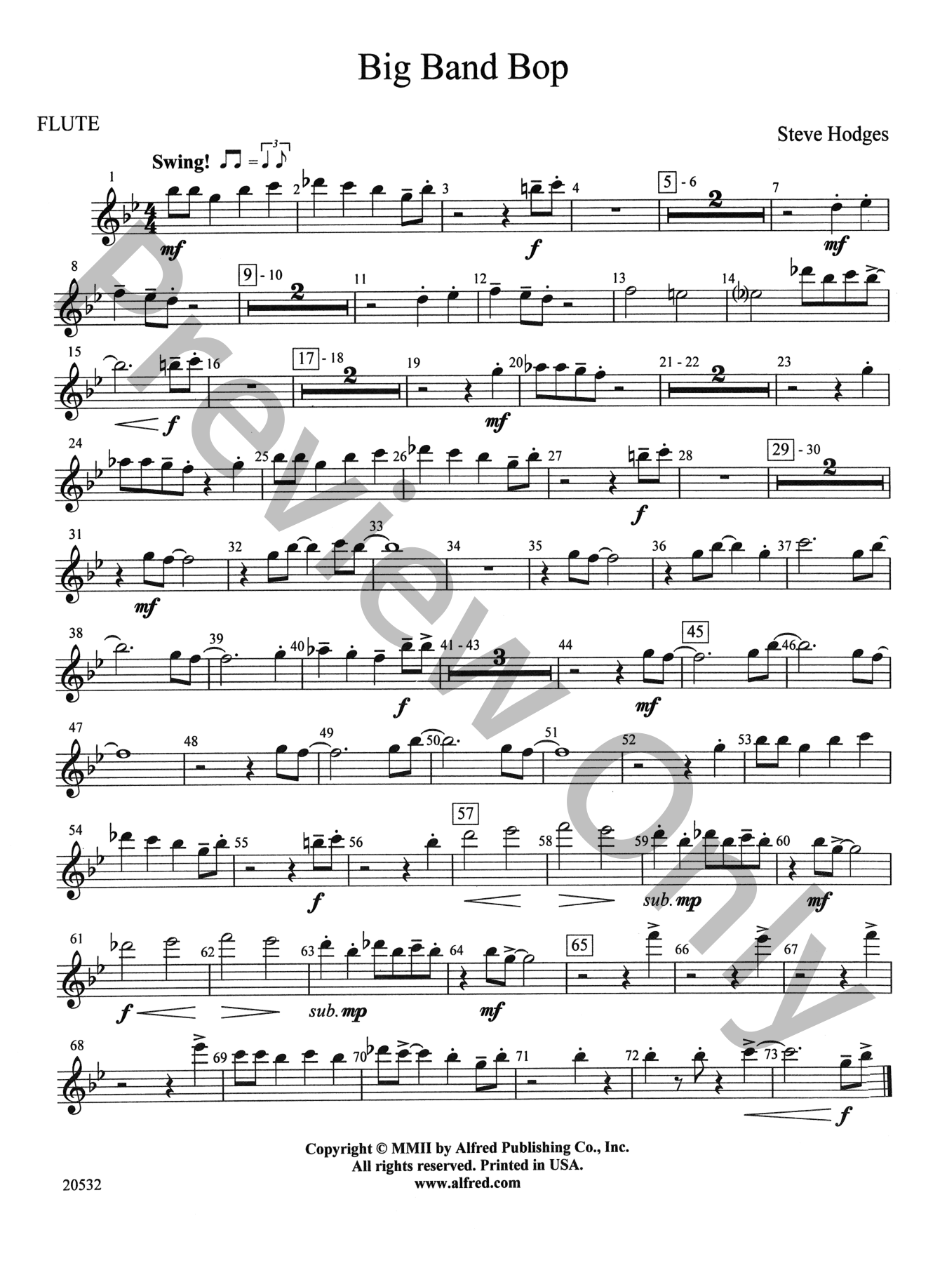 Big Band Bop Concert Band Sheet Music | J.W. Pepper