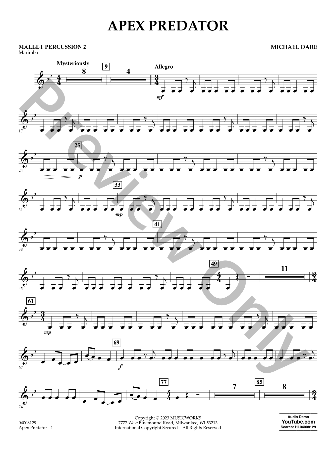 Apex Predator Concert Band Sheet Music | J.W. Pepper