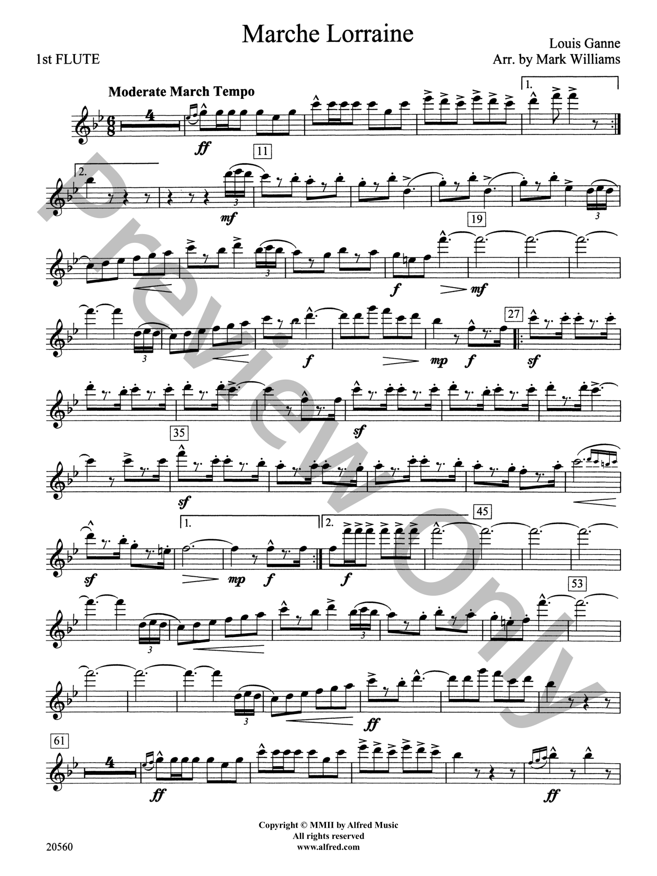 Marche Lorraine Concert Band Sheet Music | J.W. Pepper