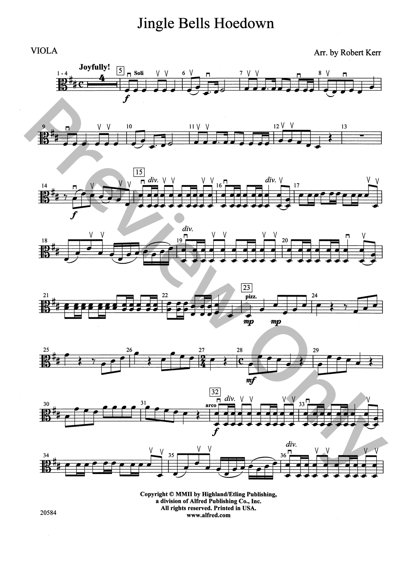 Jingle Bells Hoedown Orchestra Sheet Music | J.W. Pepper, image size:1350x1800