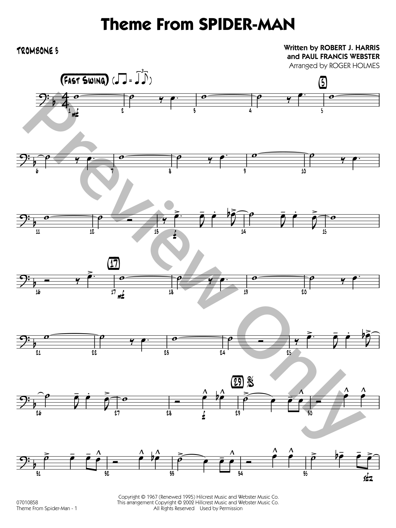 Spiderman, Theme From Jazz Sheet Music | J.W. Pepper