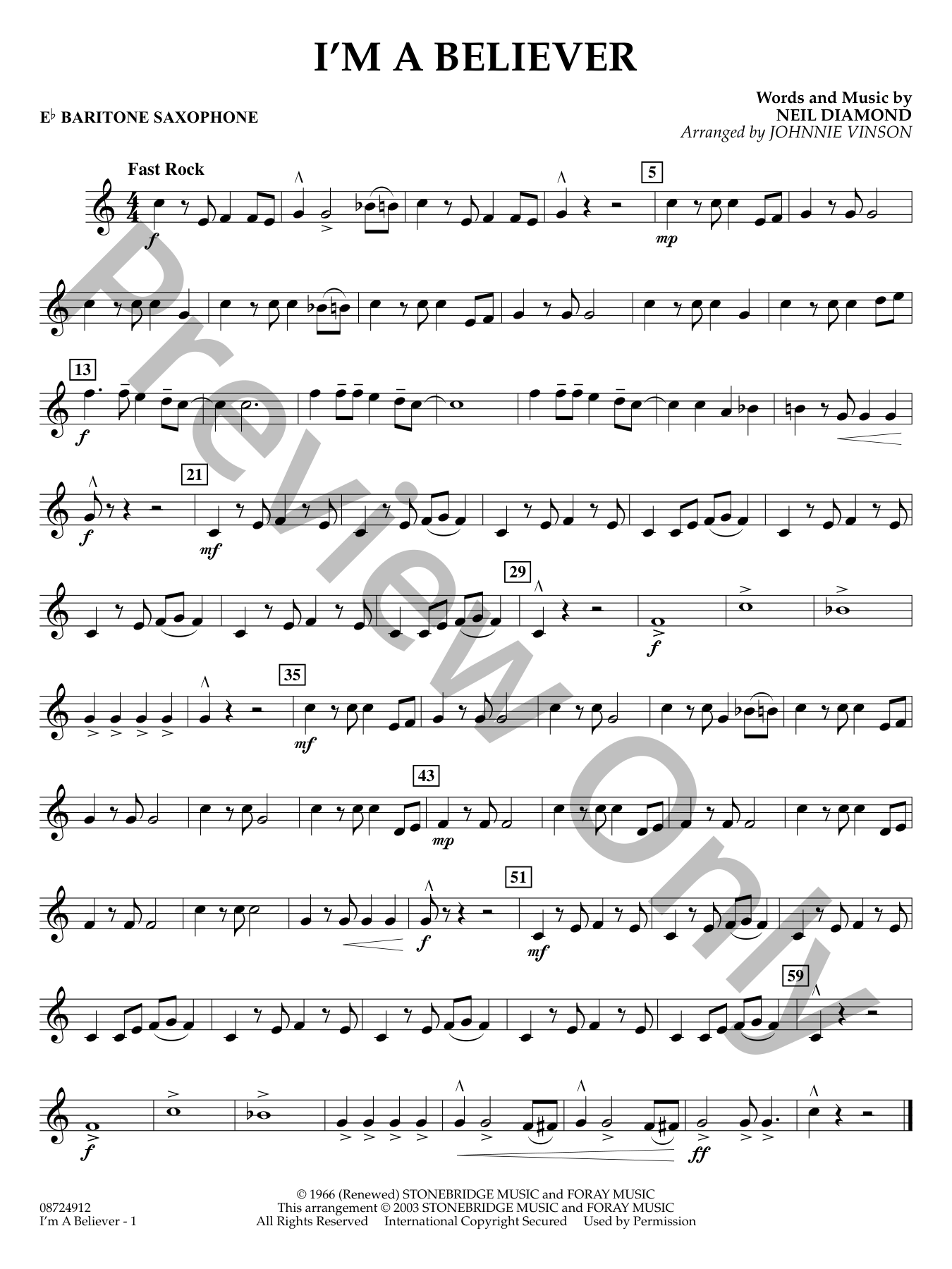 I'm a Believer Concert Band Sheet Music | J.W. Pepper