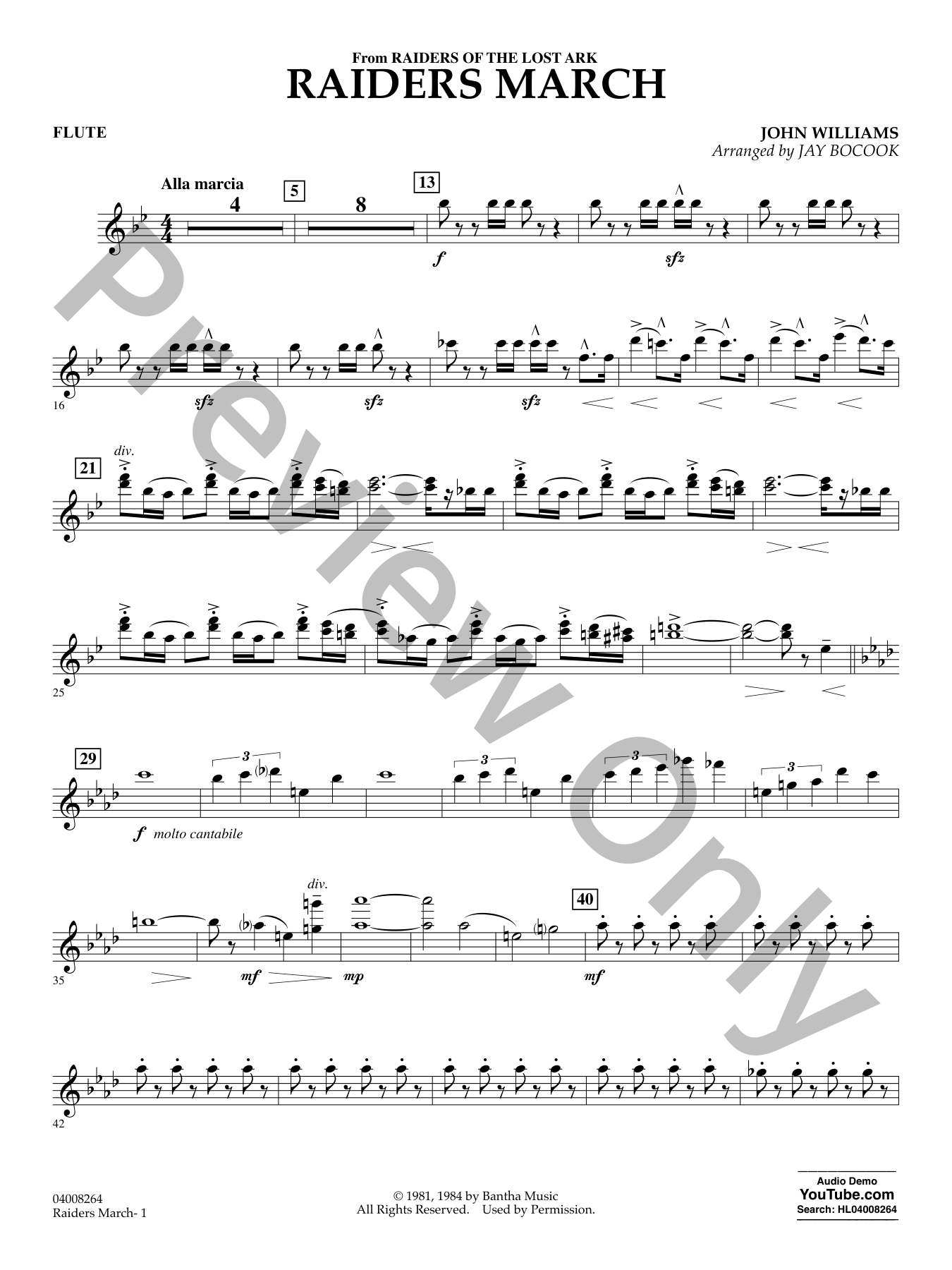 絶版　吹奏楽　楽譜　レイダース・マーチ　RAIDERS MARCH　Belwin Raiders March Concert Band Sheet Music | J.W. Pepper
