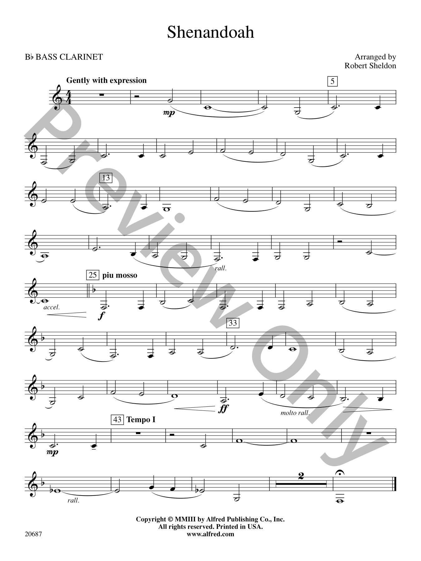 Shenandoah Concert Band Sheet Music | J.W. Pepper