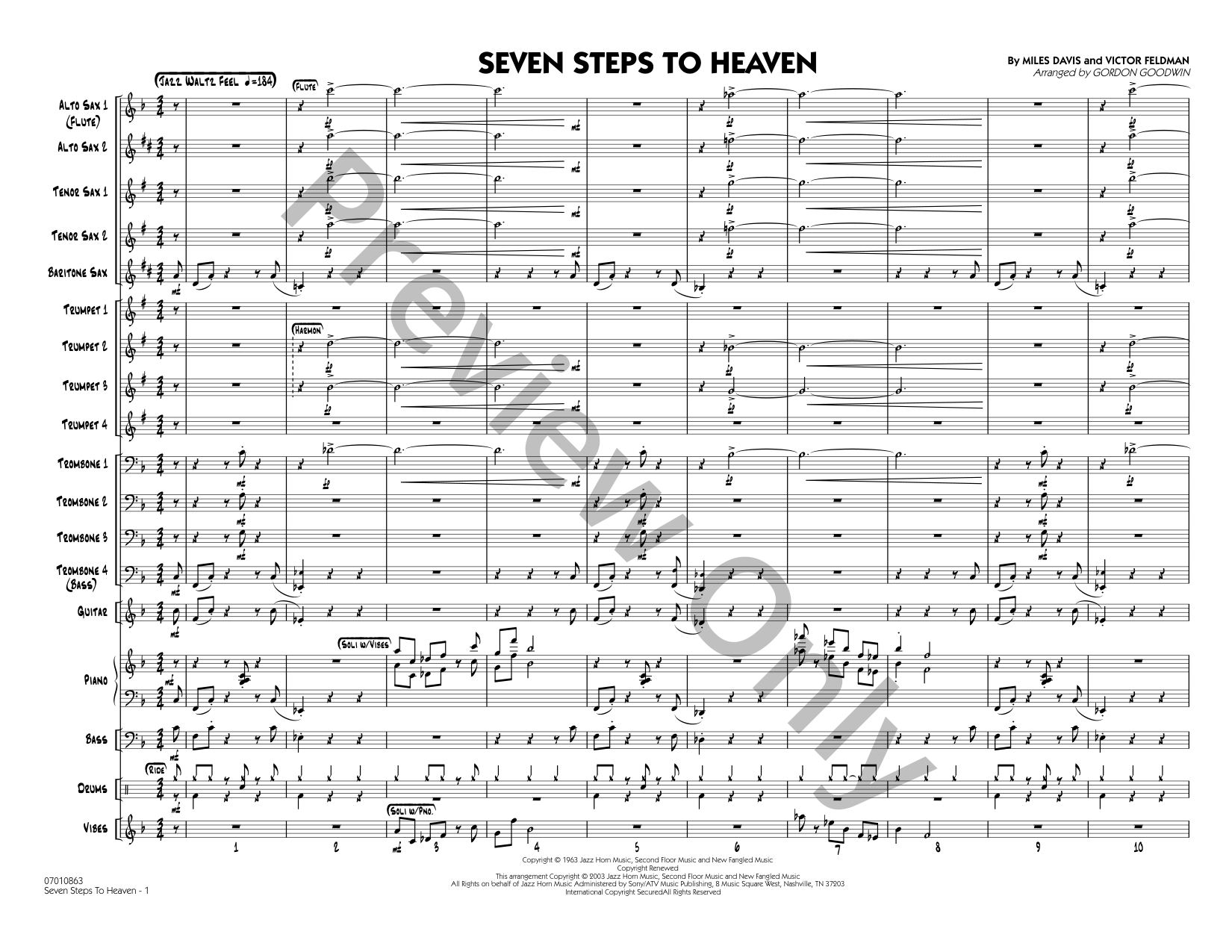 Seven Steps to Heaven Jazz Sheet Music | J.W. Pepper