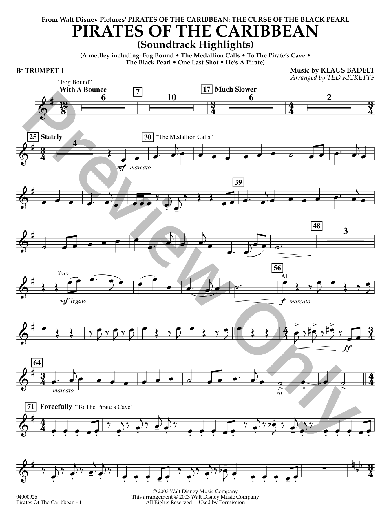 Disney Concert Band Sheet Music | J.W. Pepper