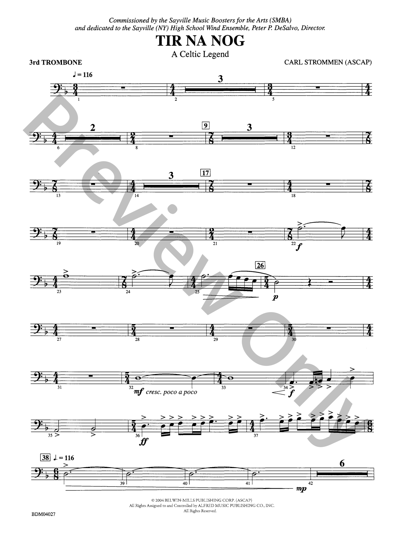 Tir Na Nog Concert Band Sheet Music | J.W. Pepper