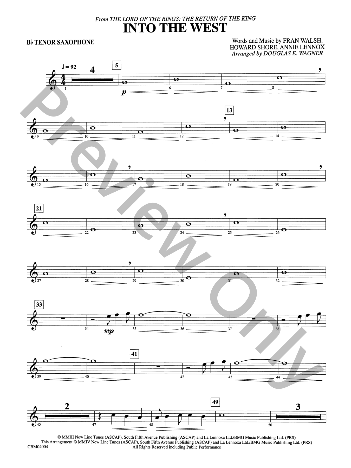 Into the West Concert Band Sheet Music | J.W. Pepper