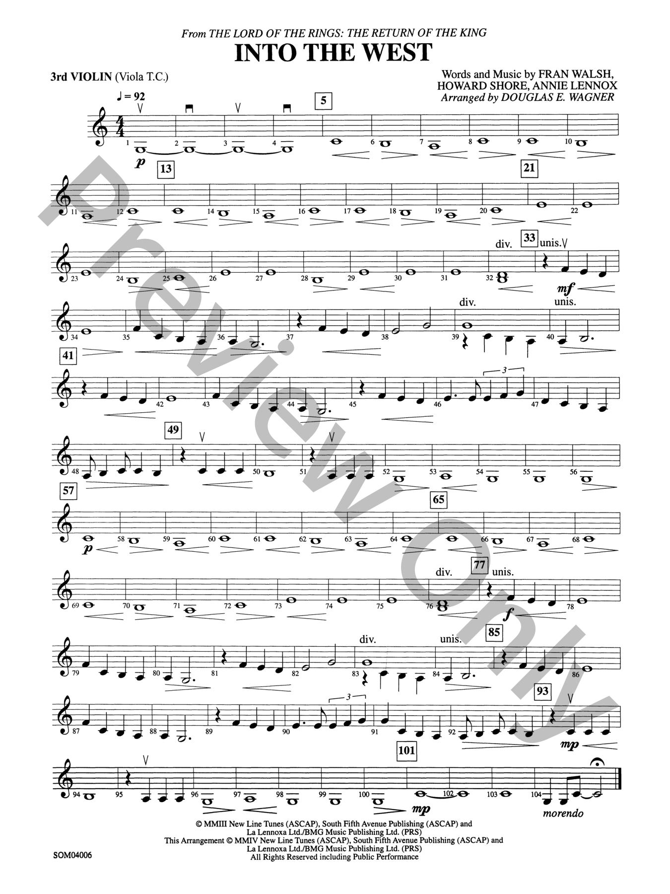 Into the West Orchestra Sheet Music | J.W. Pepper