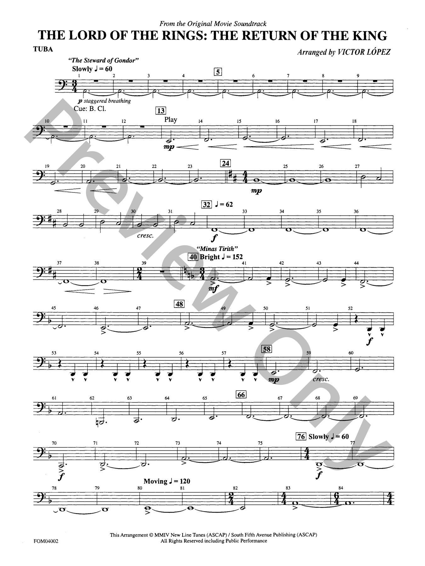 Lord of the Rings Orchestra Sheet Music | J.W. Pepper
