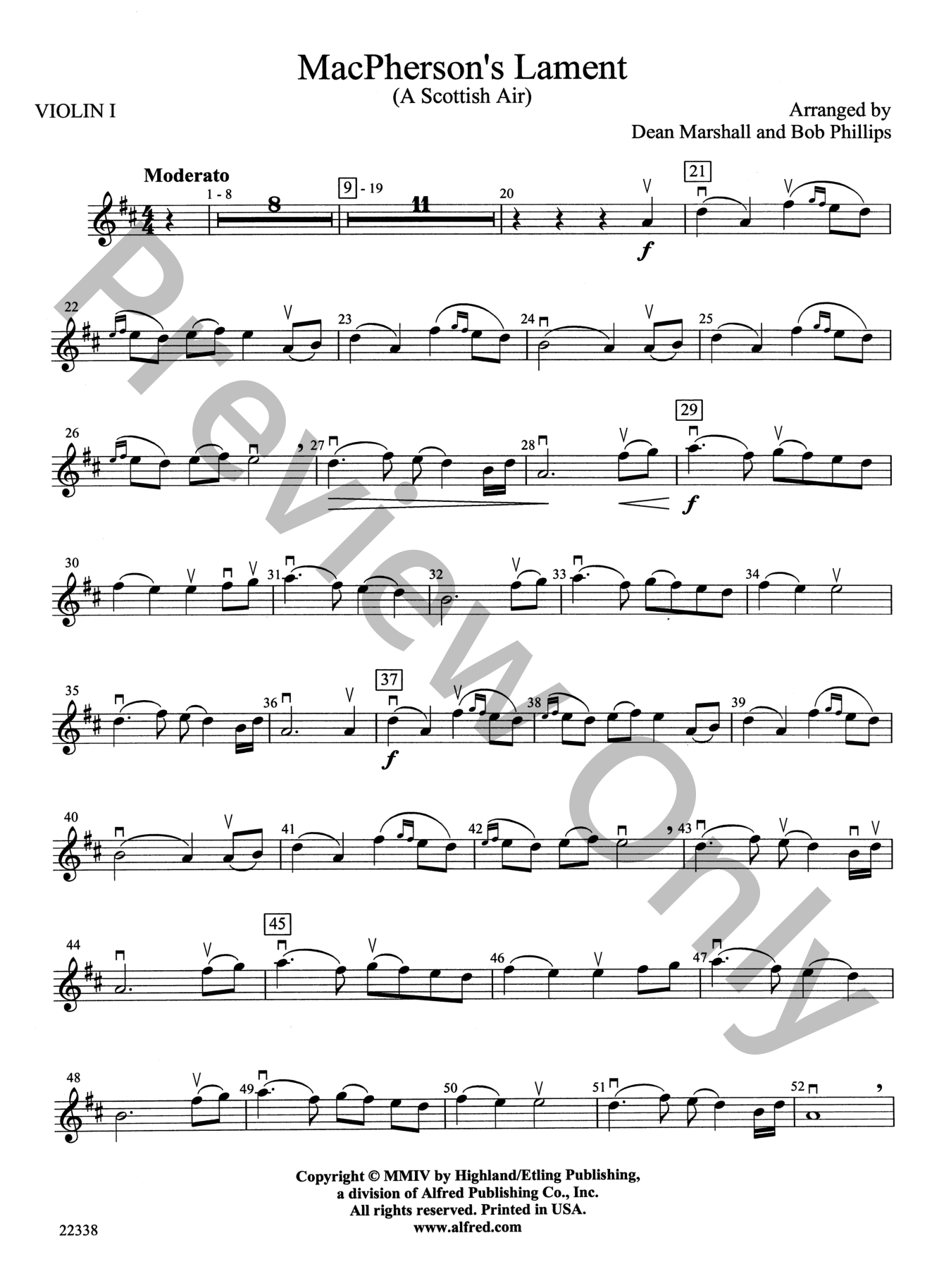 Macpherson's Lament Orchestra Sheet Music | J.W. Pepper