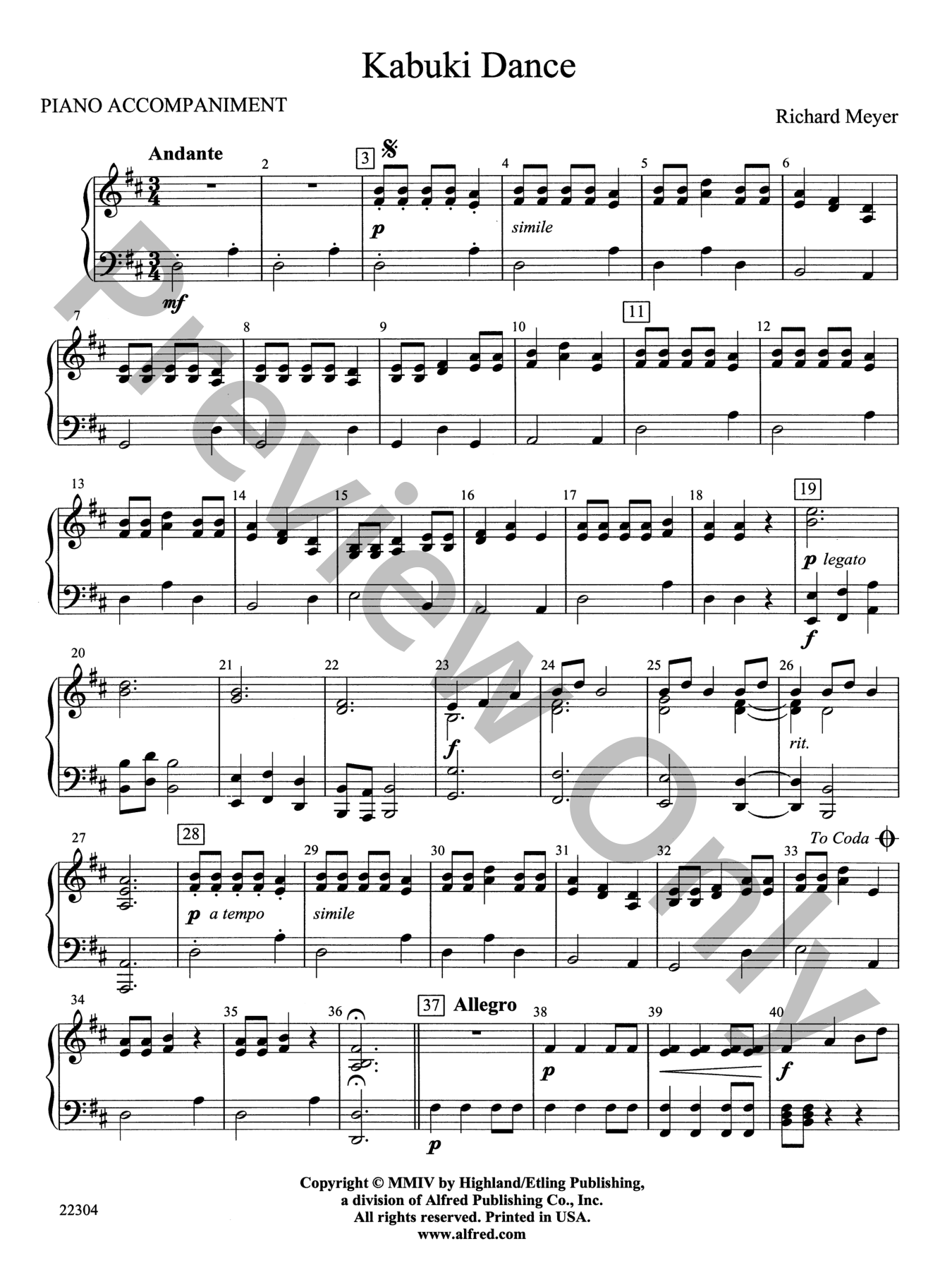 Kabuki Dance Orchestra Sheet Music | J.W. Pepper