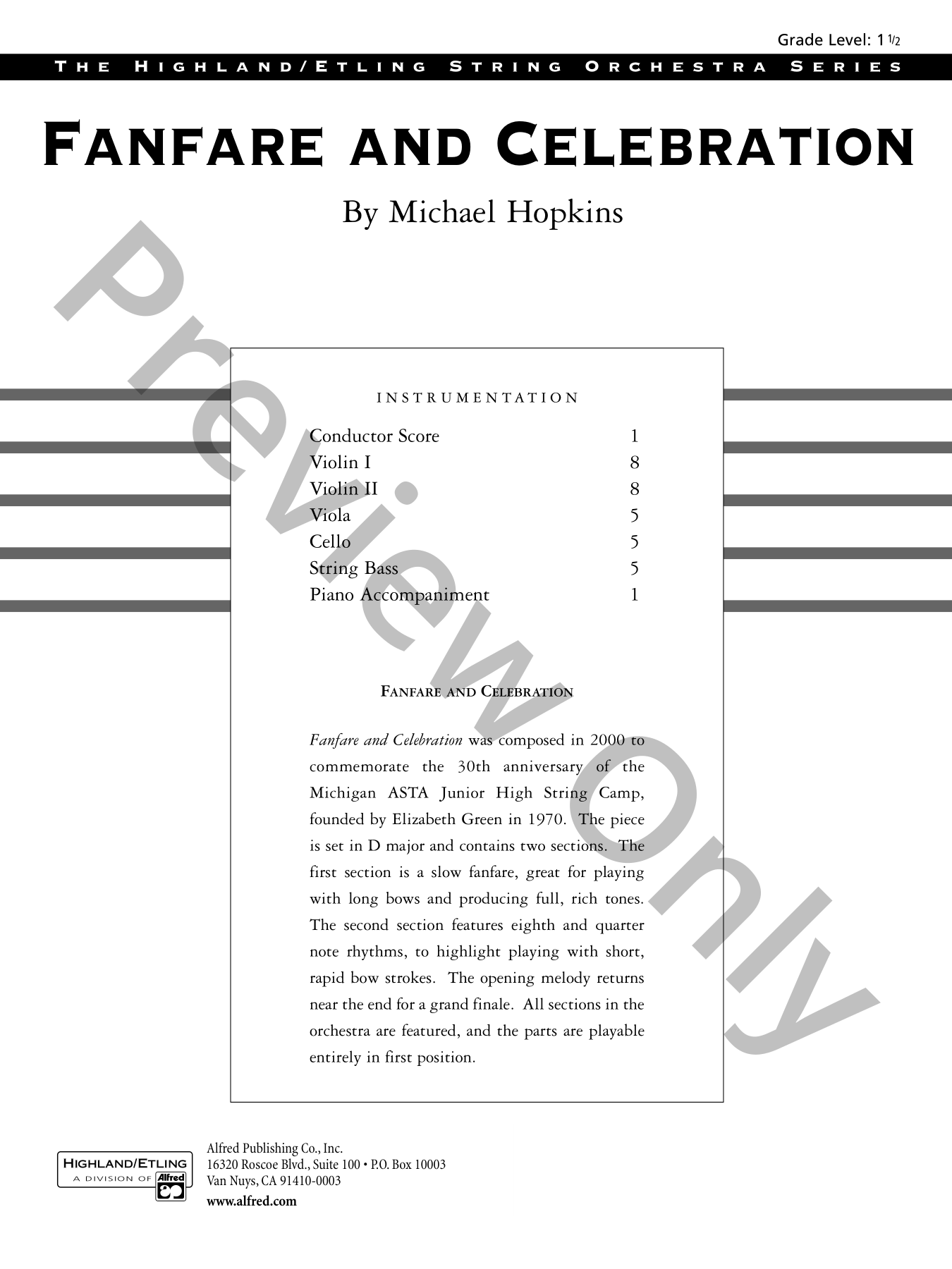 Fanfare and Celebration Orchestra Sheet Music | J.W. Pepper