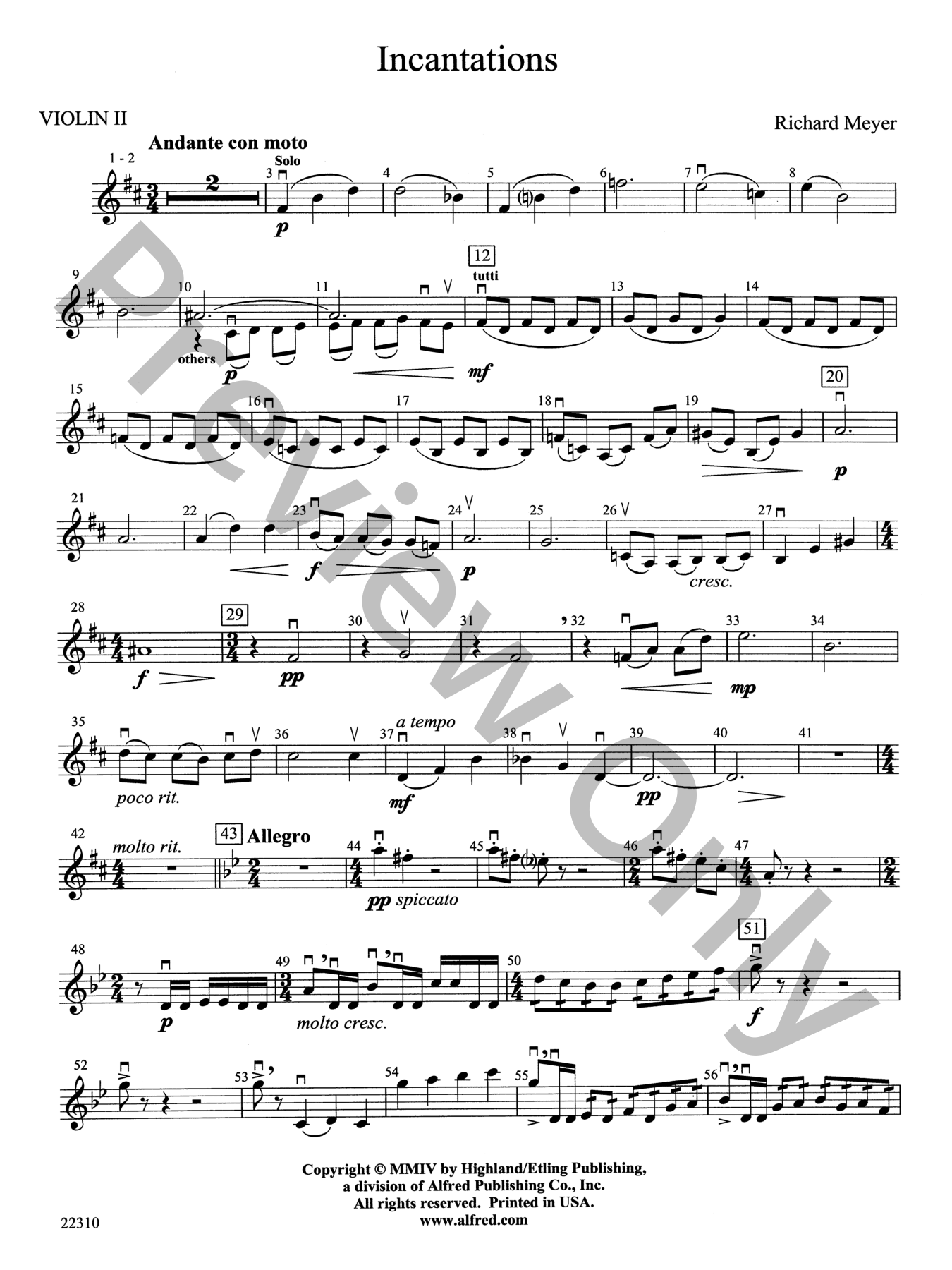 Incantations Orchestra Sheet Music | J.W. Pepper