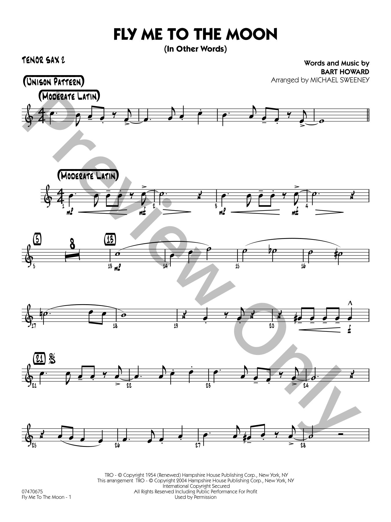 ○ 吹奏楽楽譜ニューサウンズインブラス / Fly Me To The Moon 【公式 