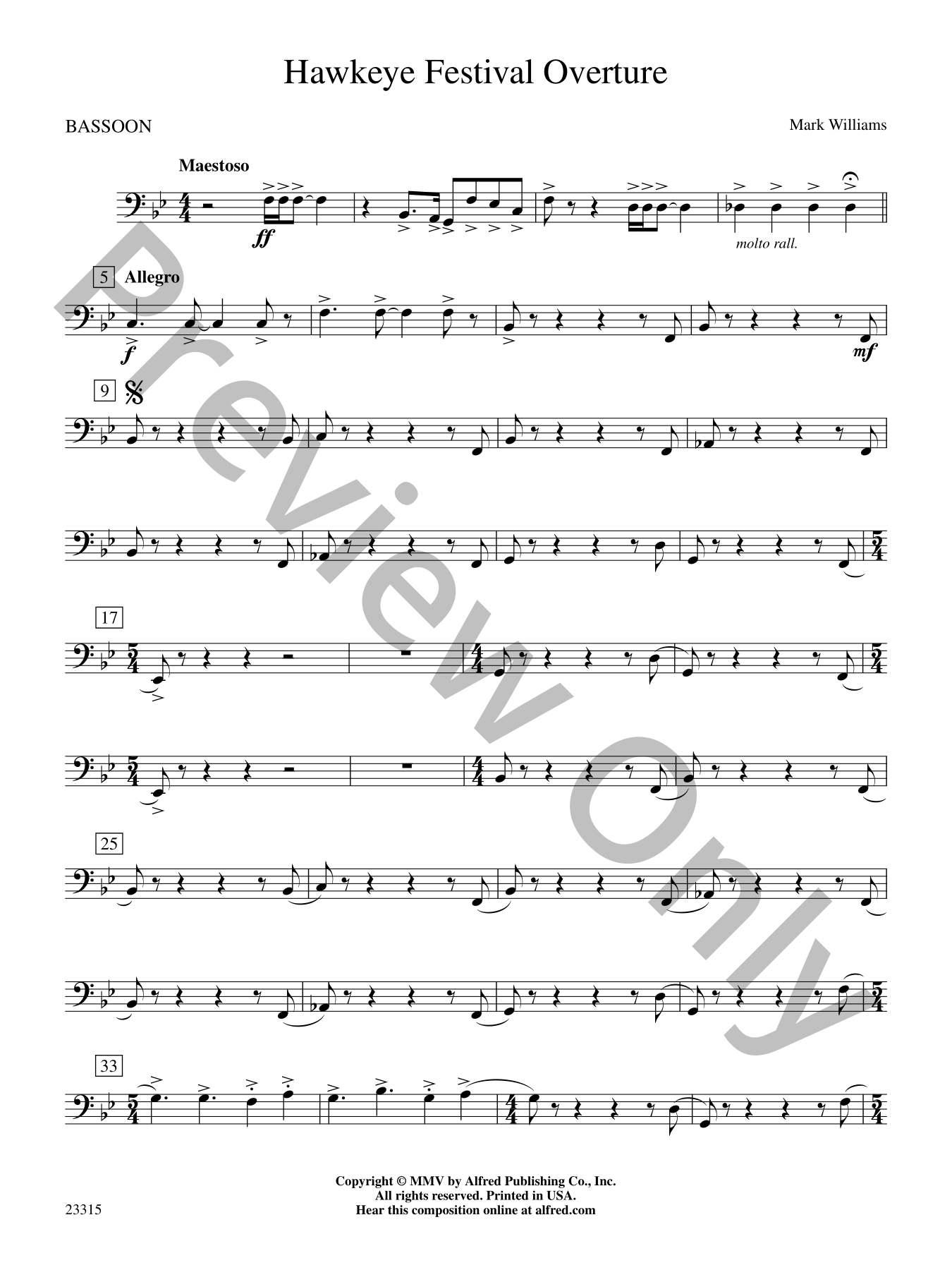 Hawkeye Festival Overture Concert Band Sheet Music | J.W. Pepper