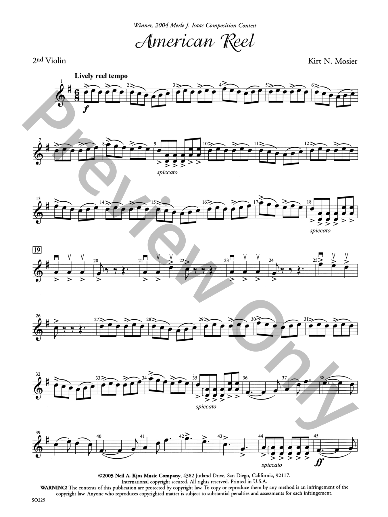 American Reel Orchestra Sheet Music | J.W. Pepper