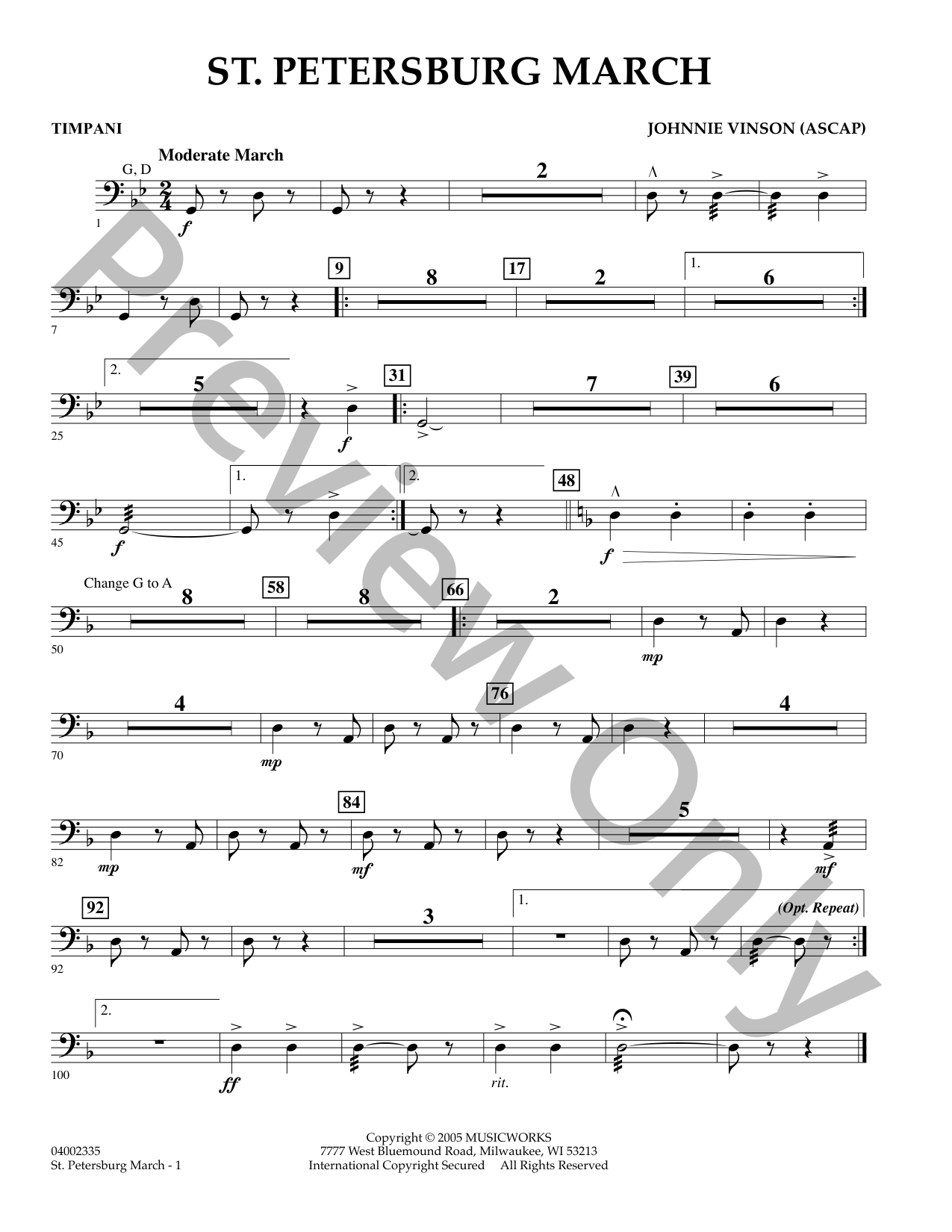 St. Petersburg March Concert Band Sheet Music | J.W. Pepper