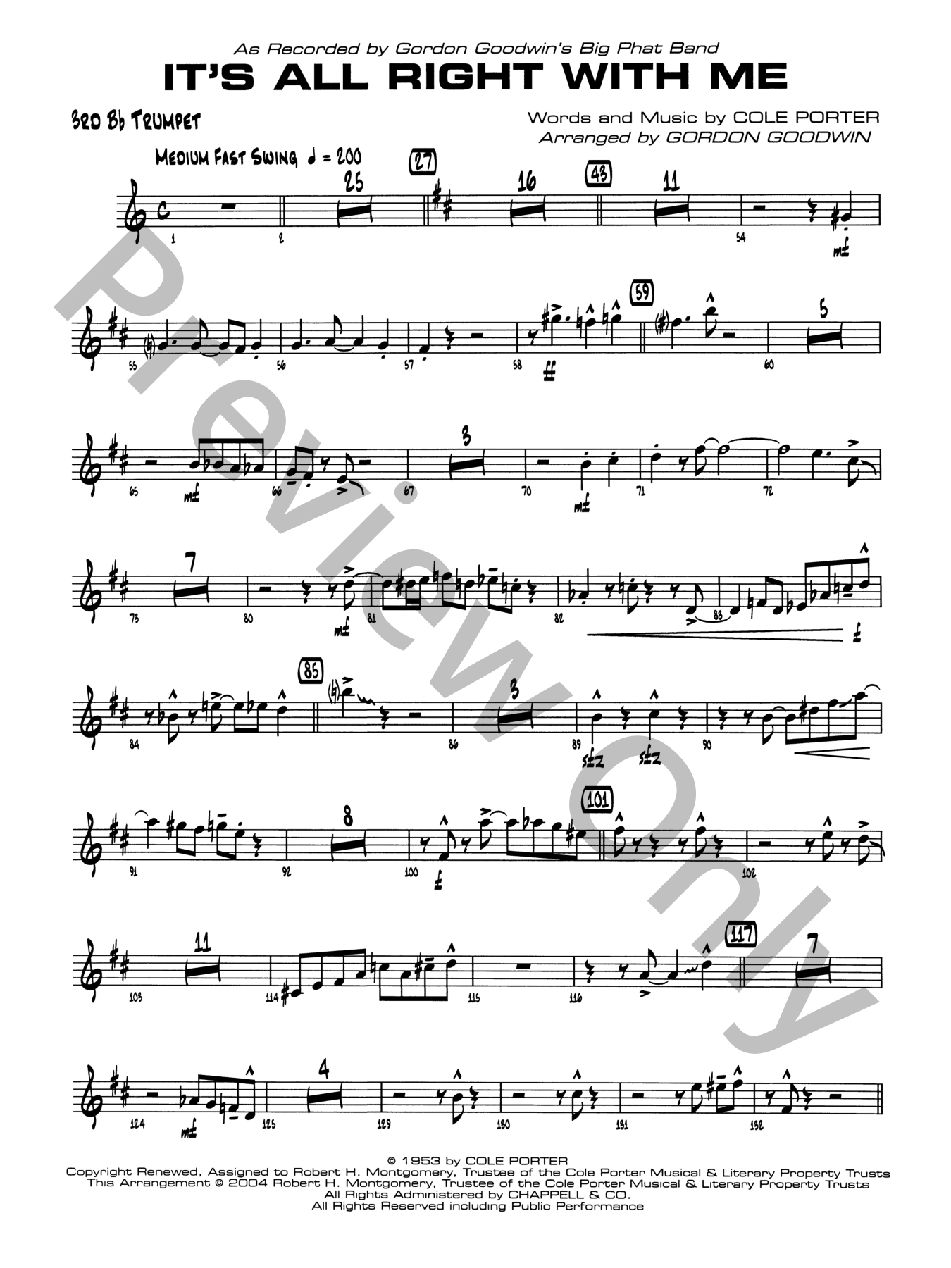 It's All Right with Me Jazz Sheet Music | J.W. Pepper
