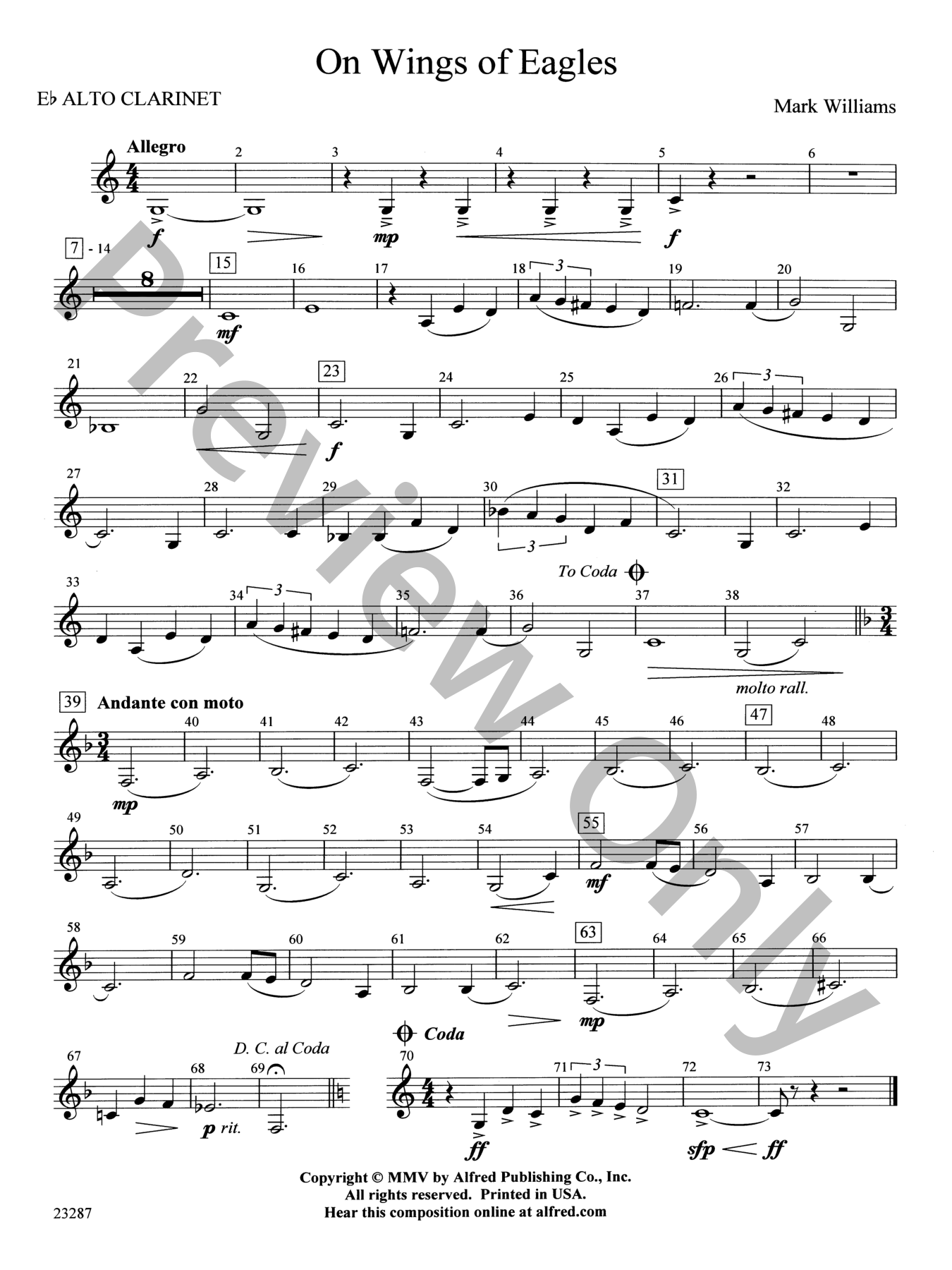 On Wings of Eagles Concert Band Sheet Music | J.W. Pepper