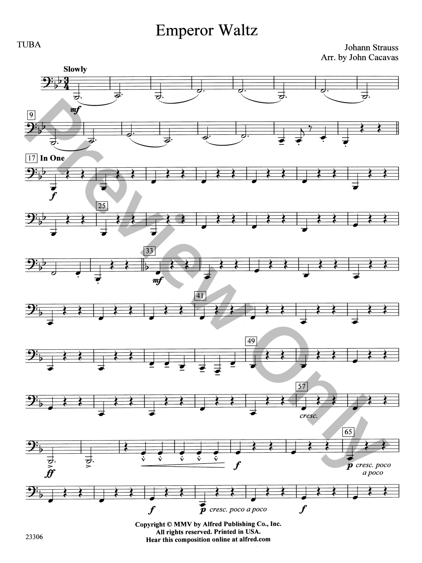 Emperor Waltz Concert Band Sheet Music | J.W. Pepper