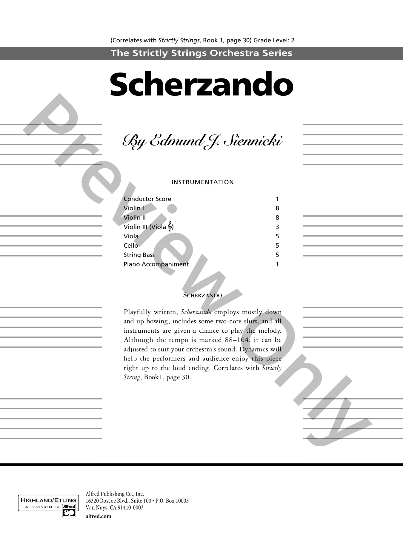 Concert Band Sheet Music ATLANTA 96 Atlanta March SCHERZANDO