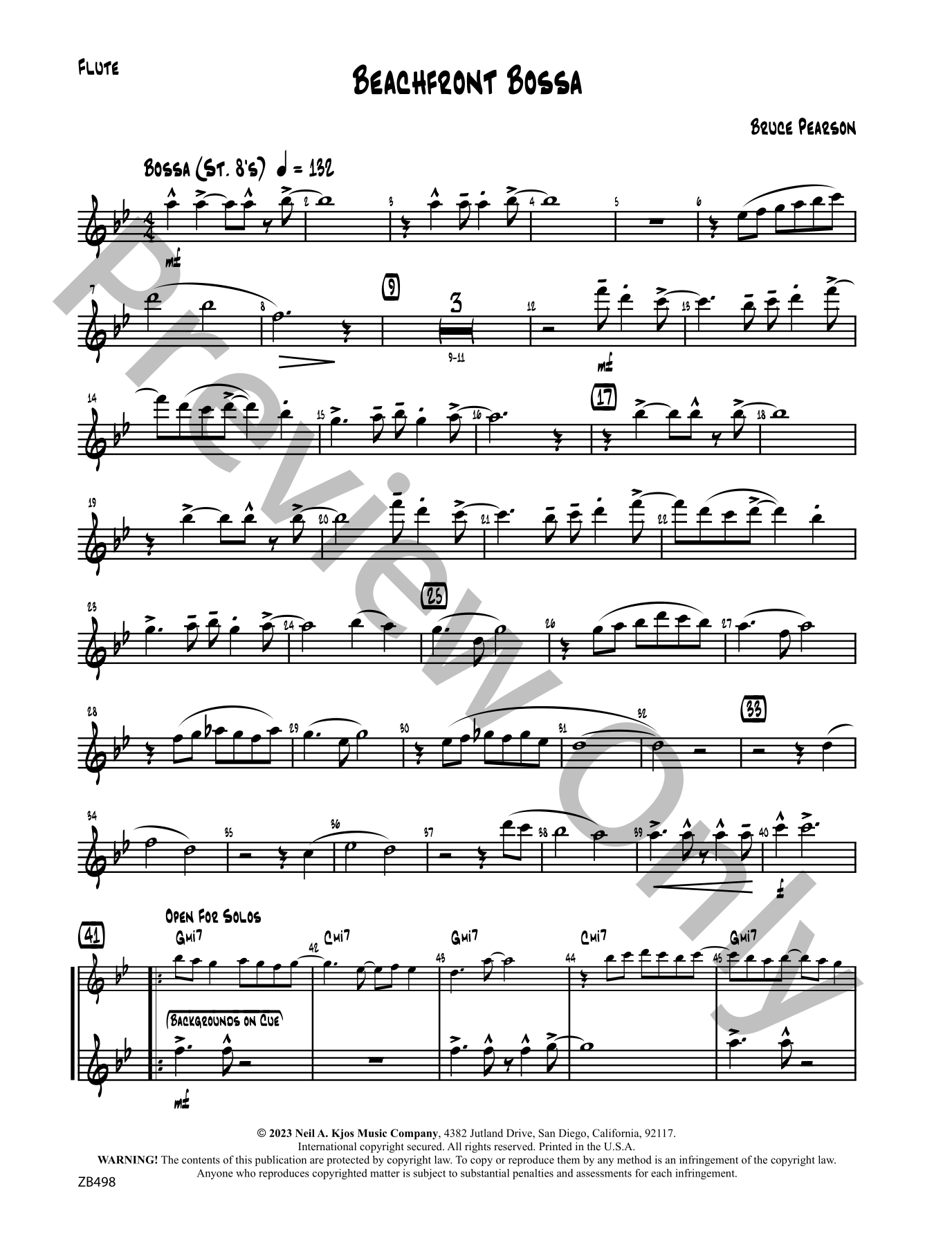Beachfront Bossa Jazz Sheet Music | J.W. Pepper
