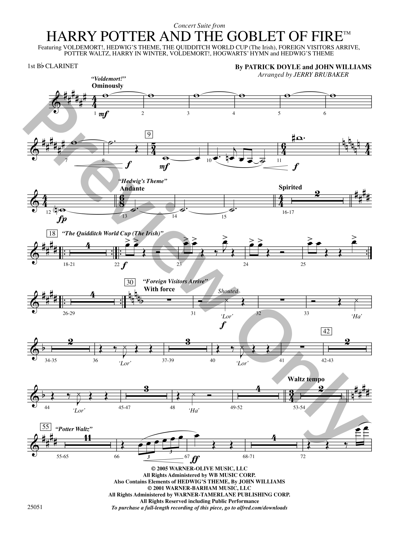 Harry Potter and the Goblet of Fire | J.W. Pepper