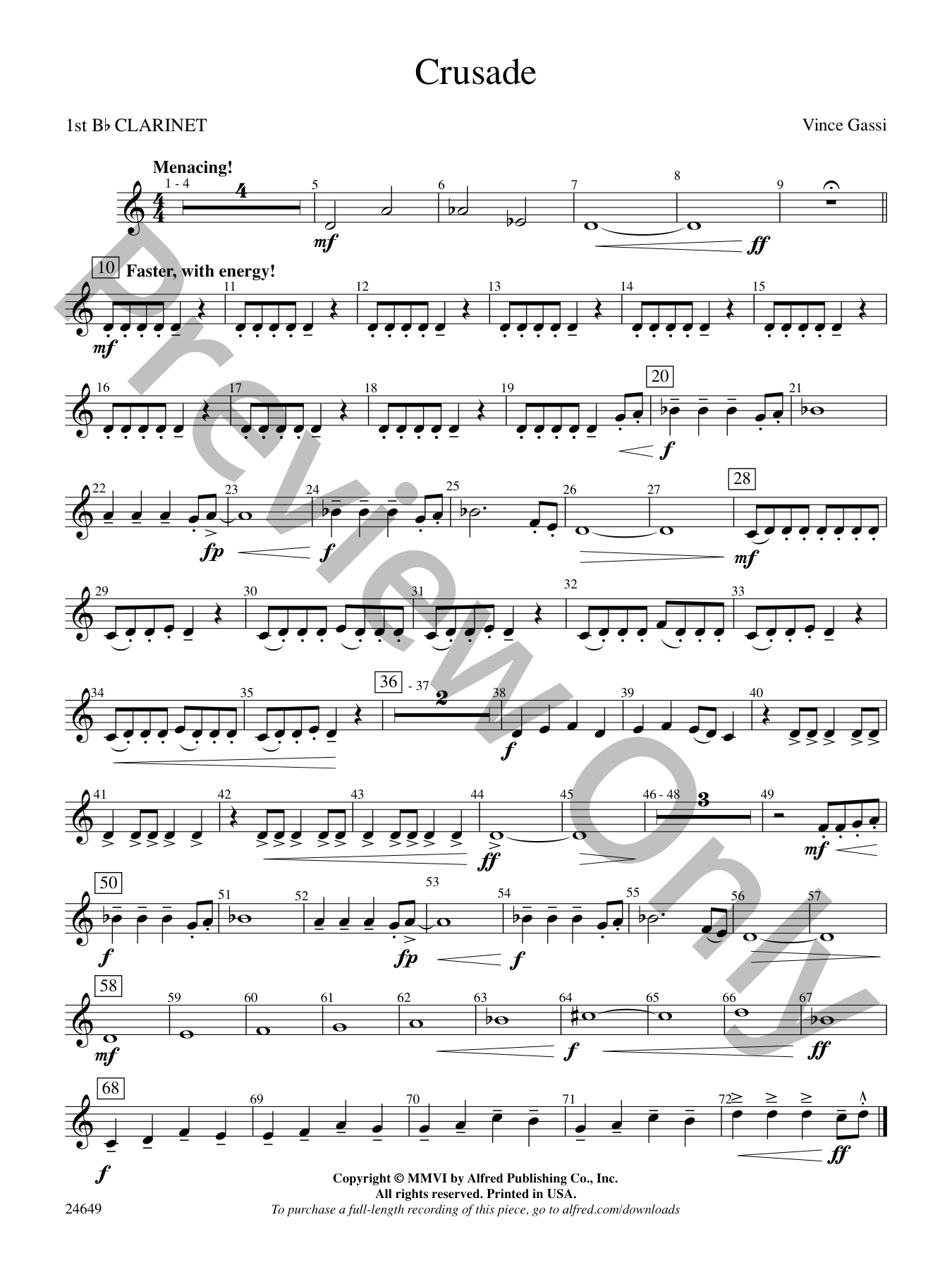 Crusade Concert Band Sheet Music | J.W. Pepper