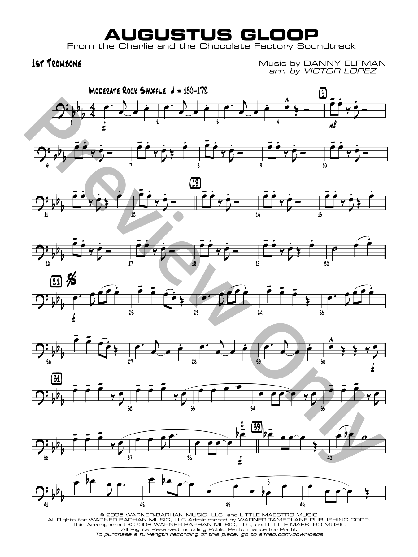 Augustus Gloop Jazz Sheet Music | J.W. Pepper