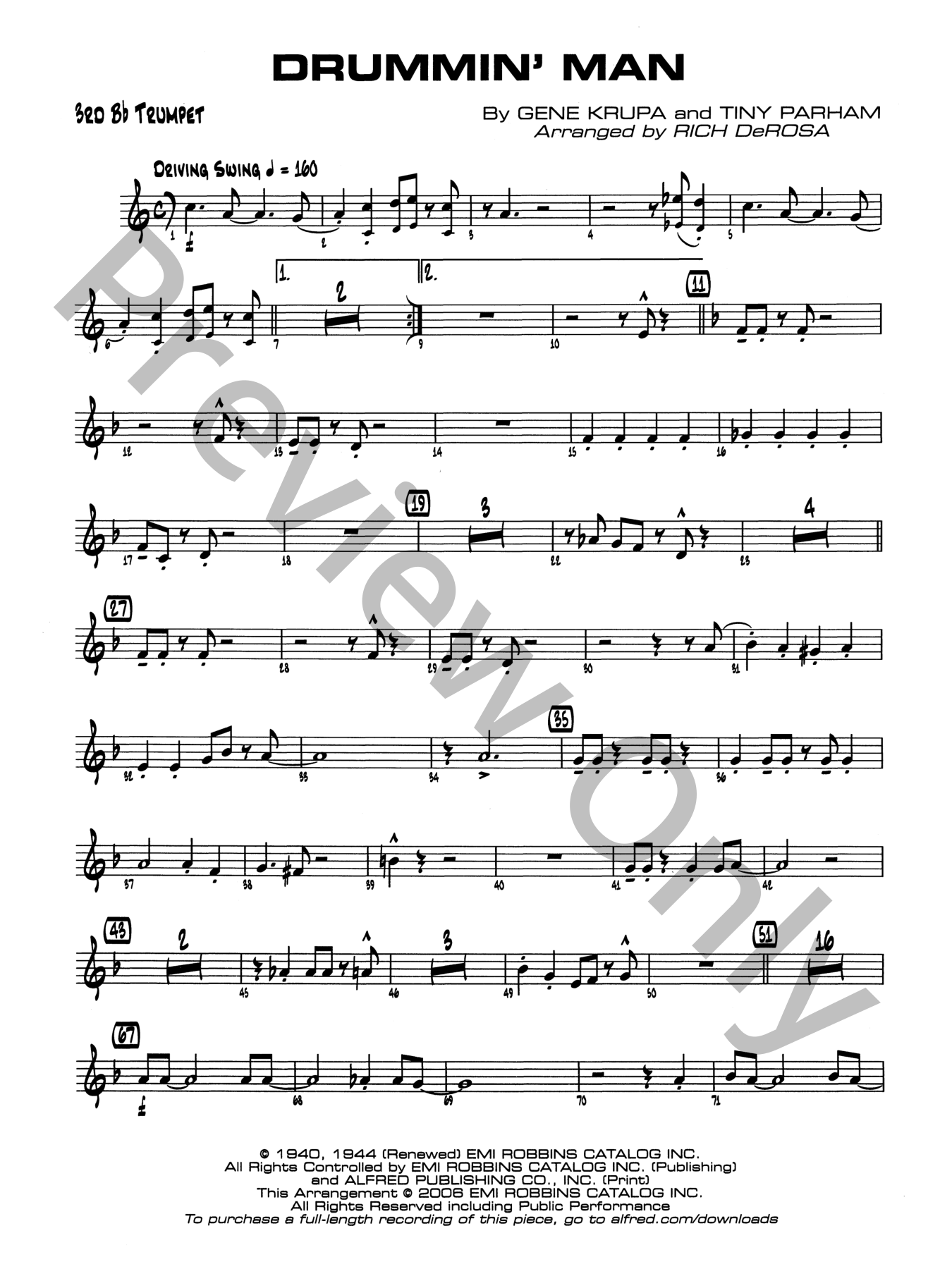 Drummin' Man Jazz Sheet Music | J.W. Pepper