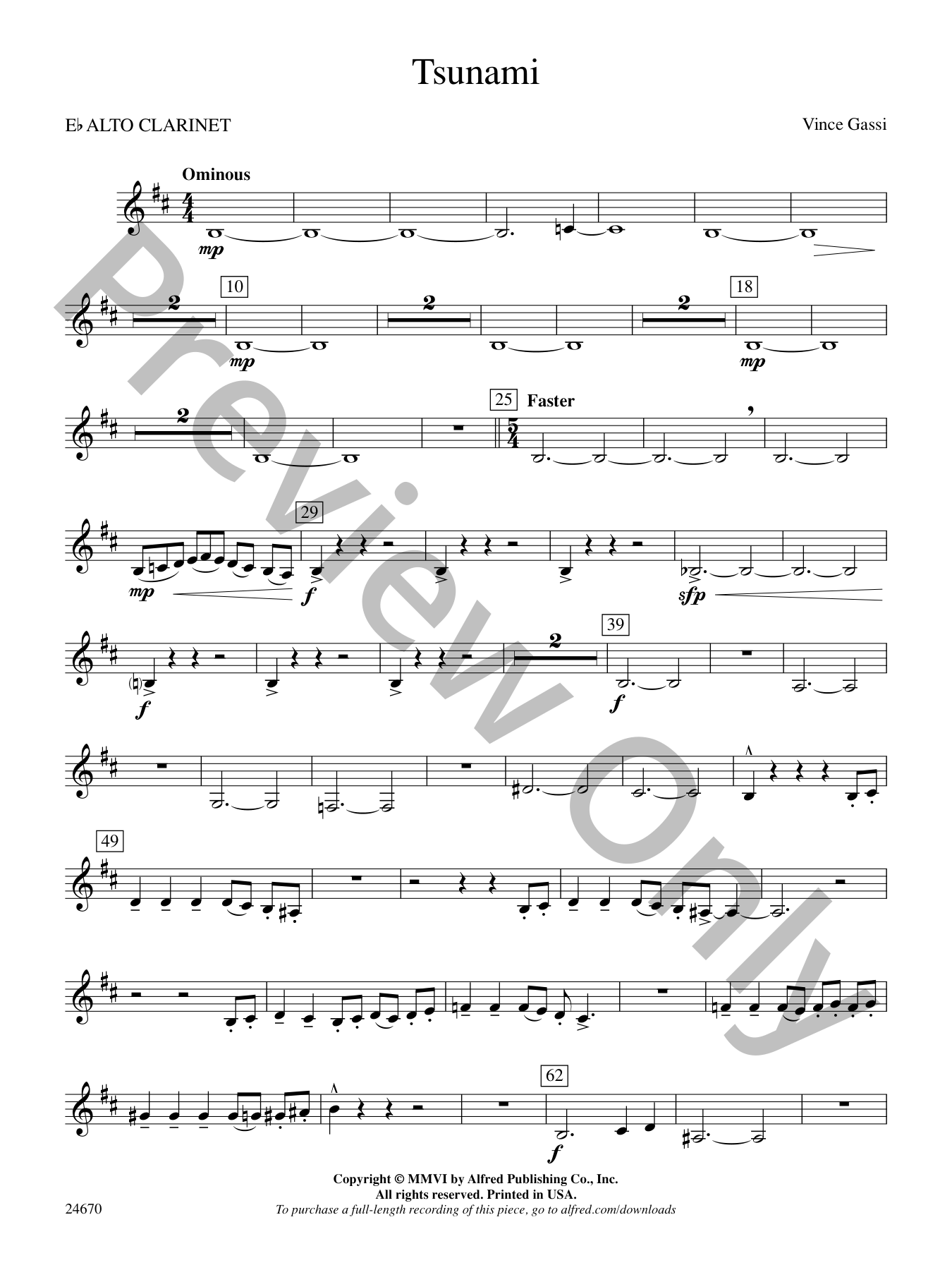 Tsunami Concert Band Sheet Music | J.W. Pepper