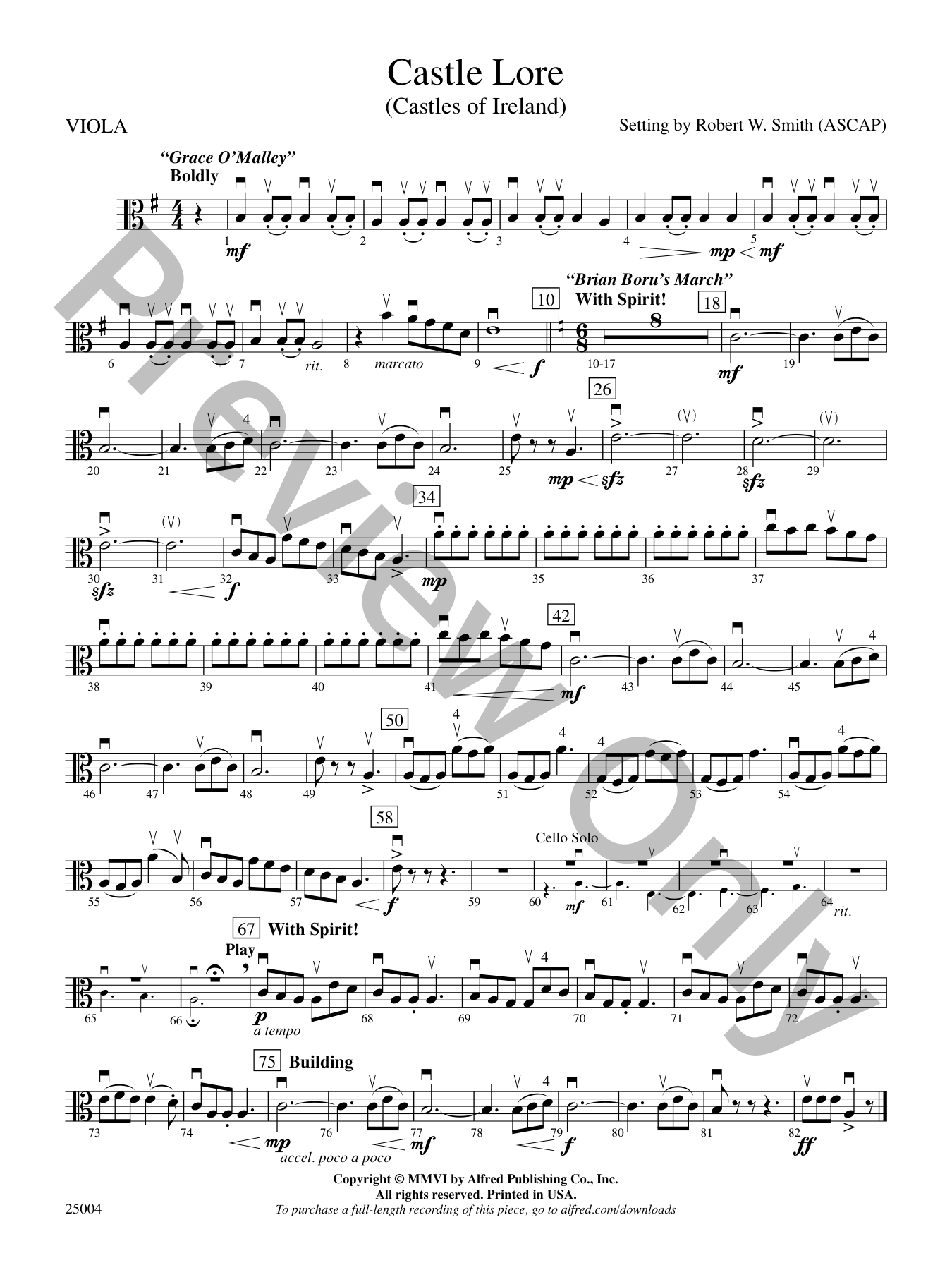 Castle Lore Orchestra Sheet Music | J.W. Pepper