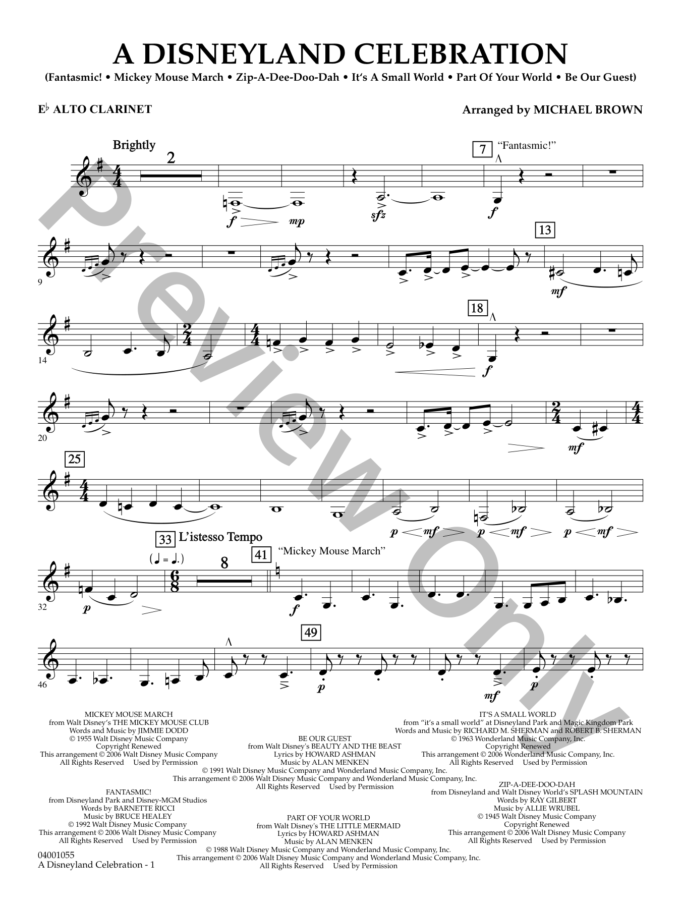 【吹奏楽フルセット】A Disneyland Celebration A Disneyland Celebration Concert Band Sheet Music | J.W. Pepper