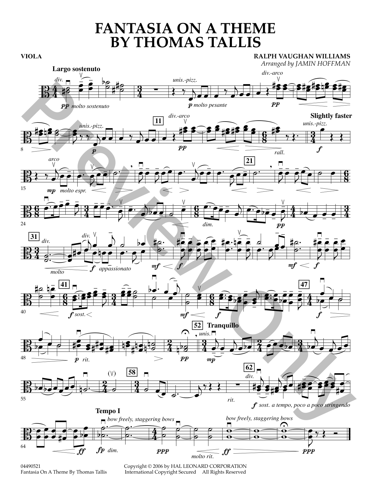 Fantasia on a Theme by Thomas Tallis | J.W. Pepper