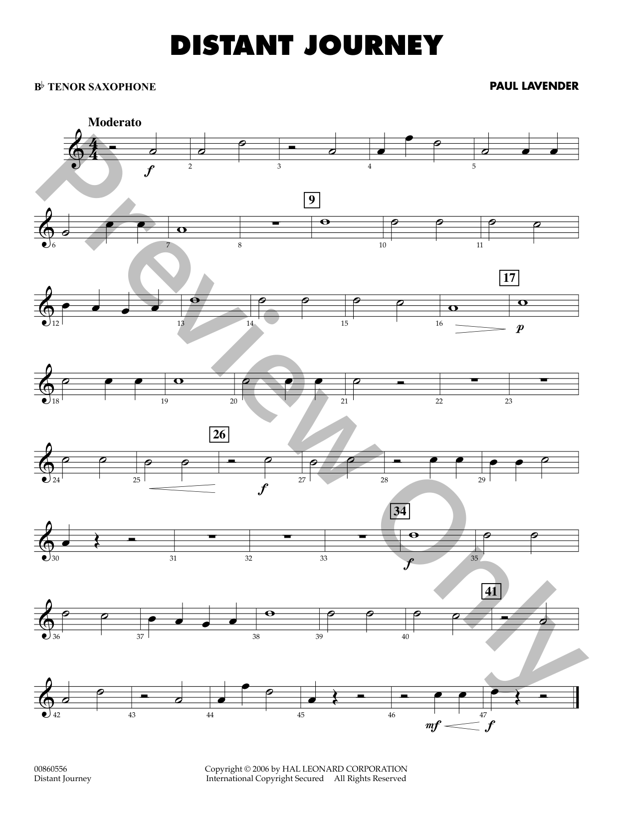 Distant Journey Concert Band Sheet Music | J.W. Pepper
