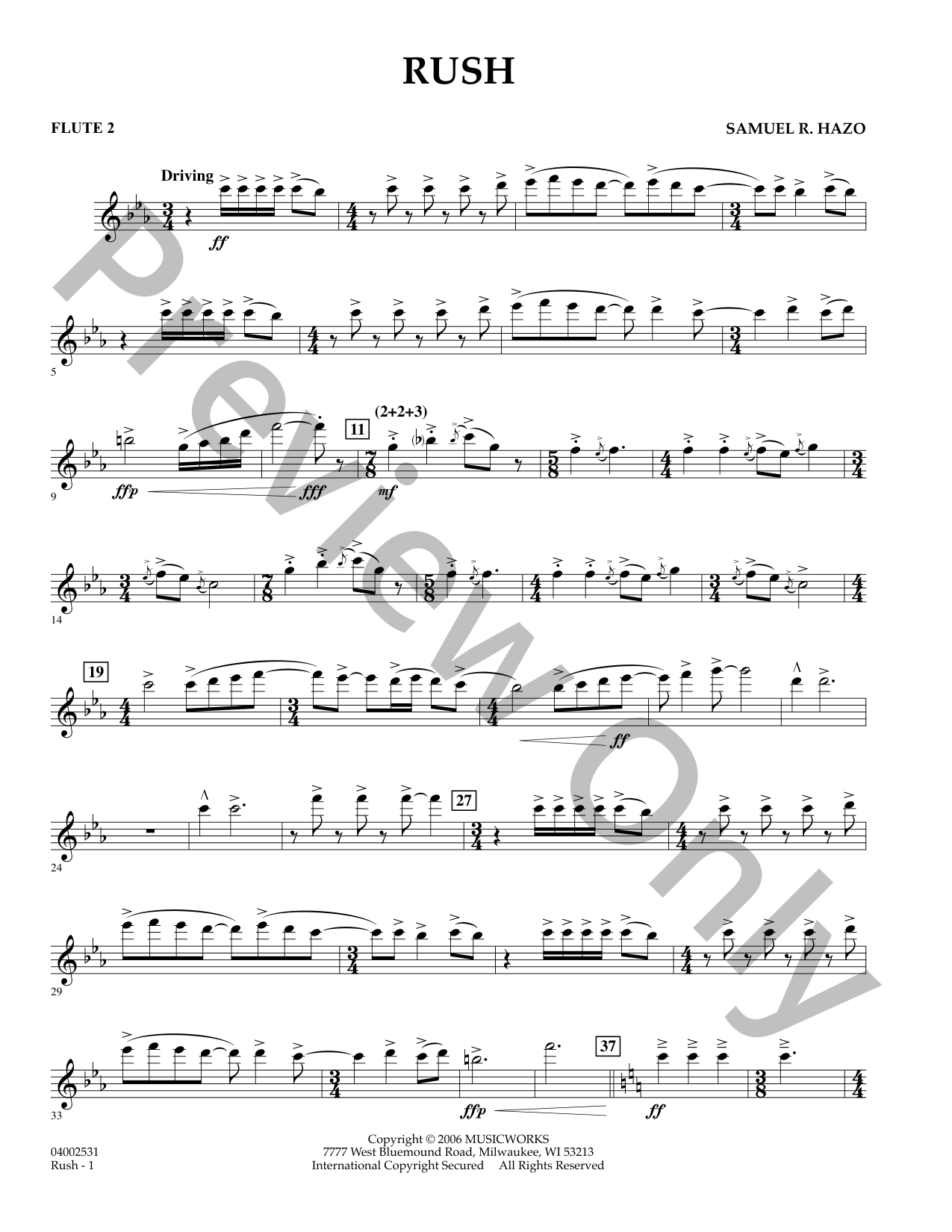 Rush Concert Band Sheet Music | J.W. Pepper