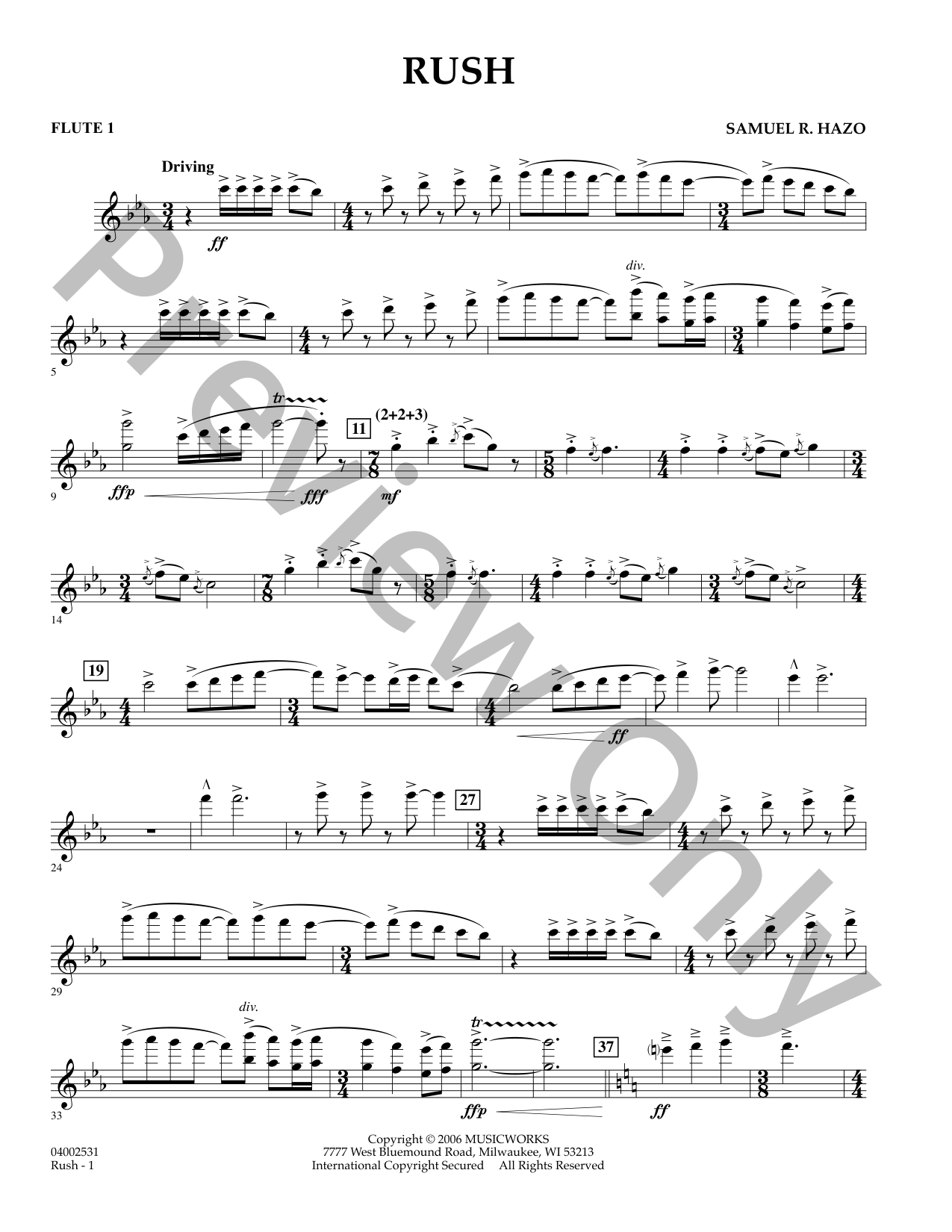 Rush Concert Band Sheet Music | J.W. Pepper