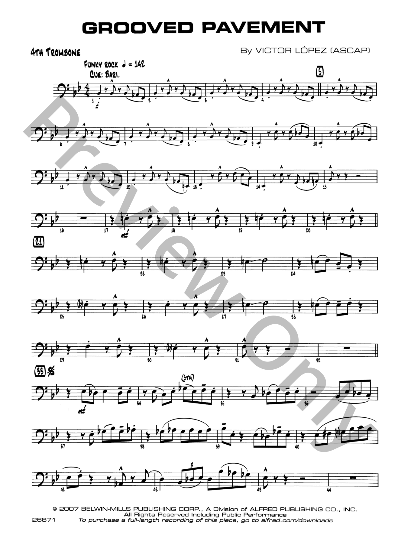 Grooved Pavement Jazz Sheet Music | J.W. Pepper