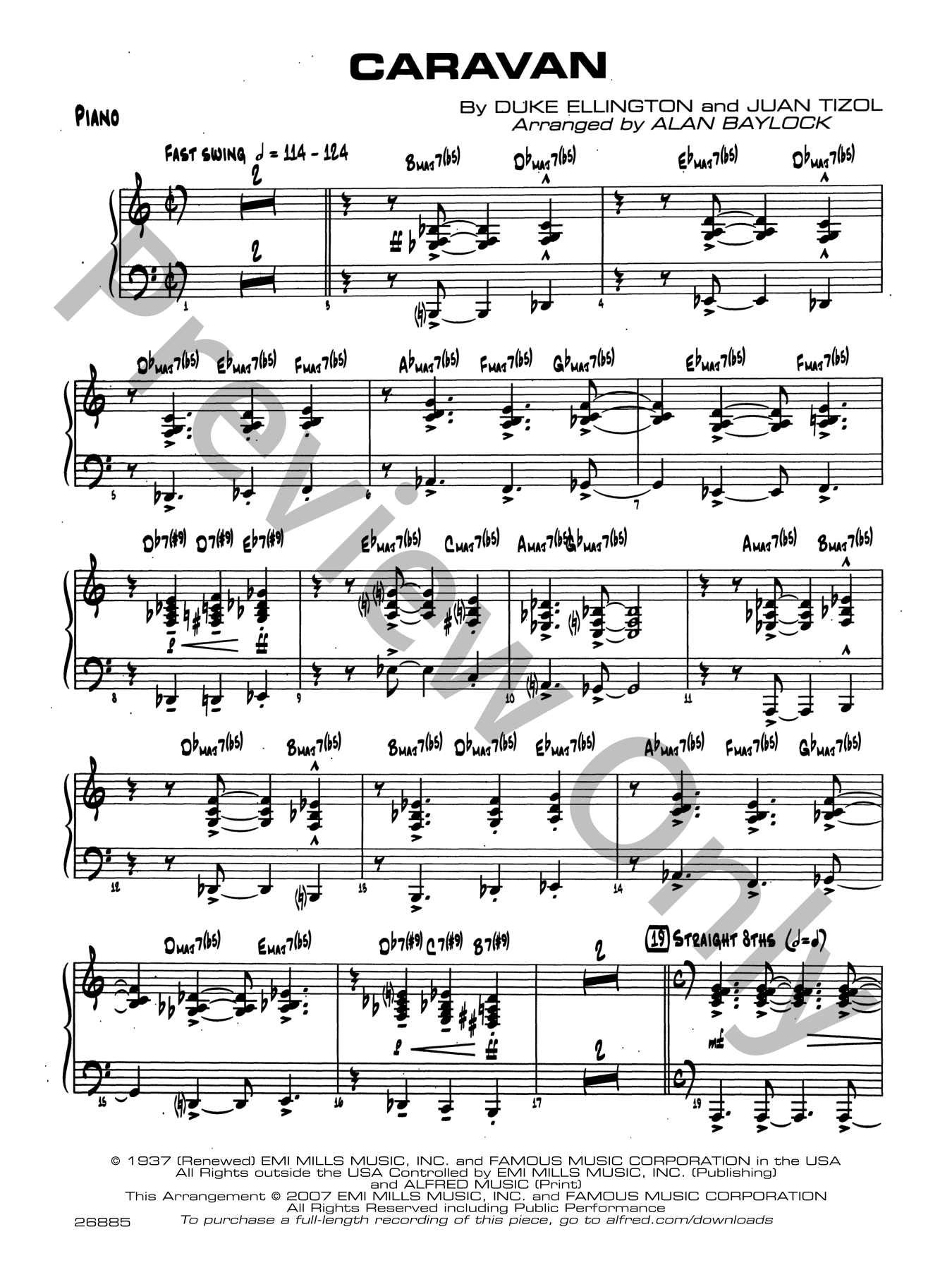 Caravan Jazz Sheet Music | J.W. Pepper