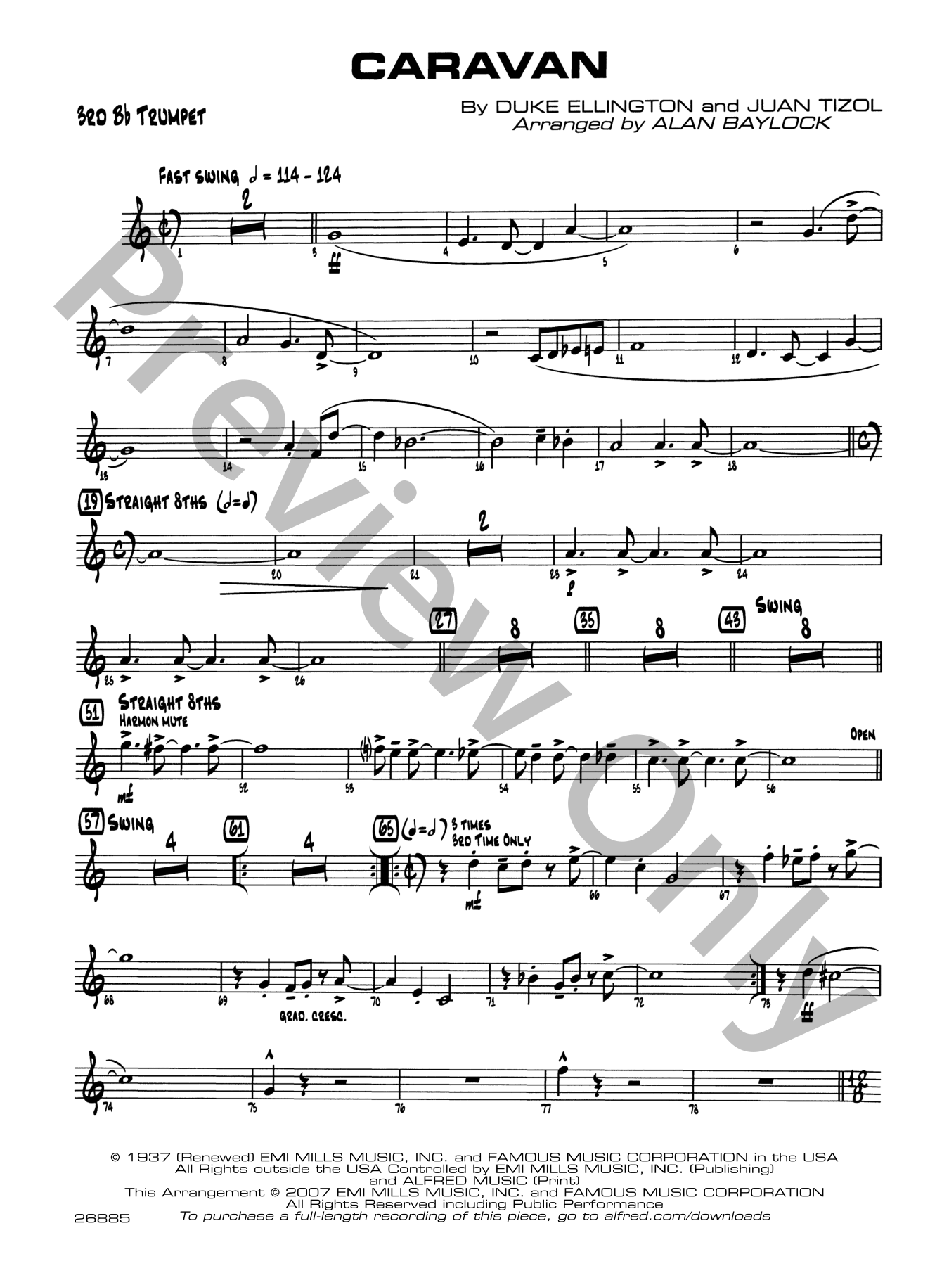 Caravan Jazz Sheet Music | J.W. Pepper