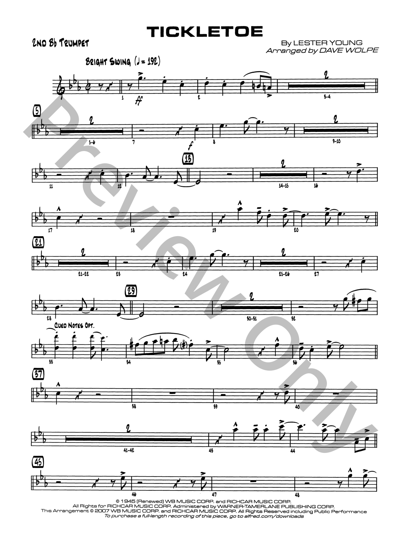 Tickletoe Jazz Sheet Music | J.W. Pepper