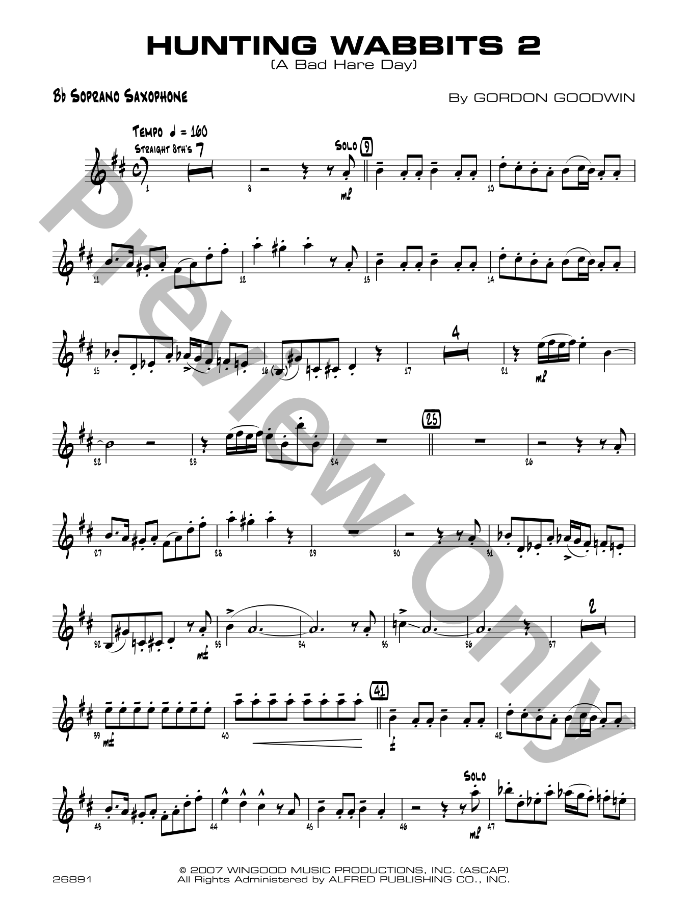 洋書 Hunting for Wabbits2 Gordon Goodwin Hunting Wabbits 2 Jazz Sheet Music | J.W. Pepper