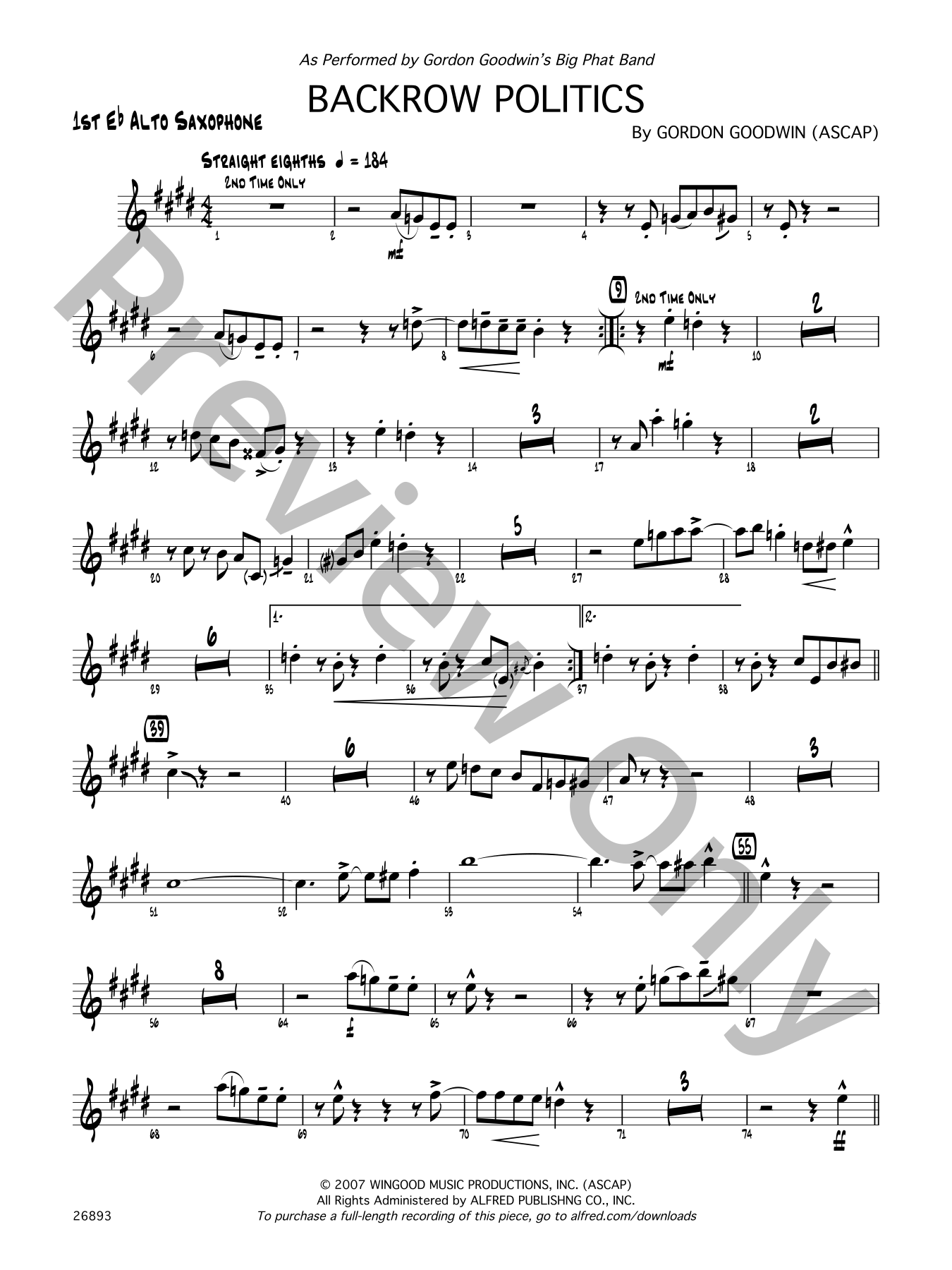 Backrow Politics Jazz Sheet Music | J.W. Pepper