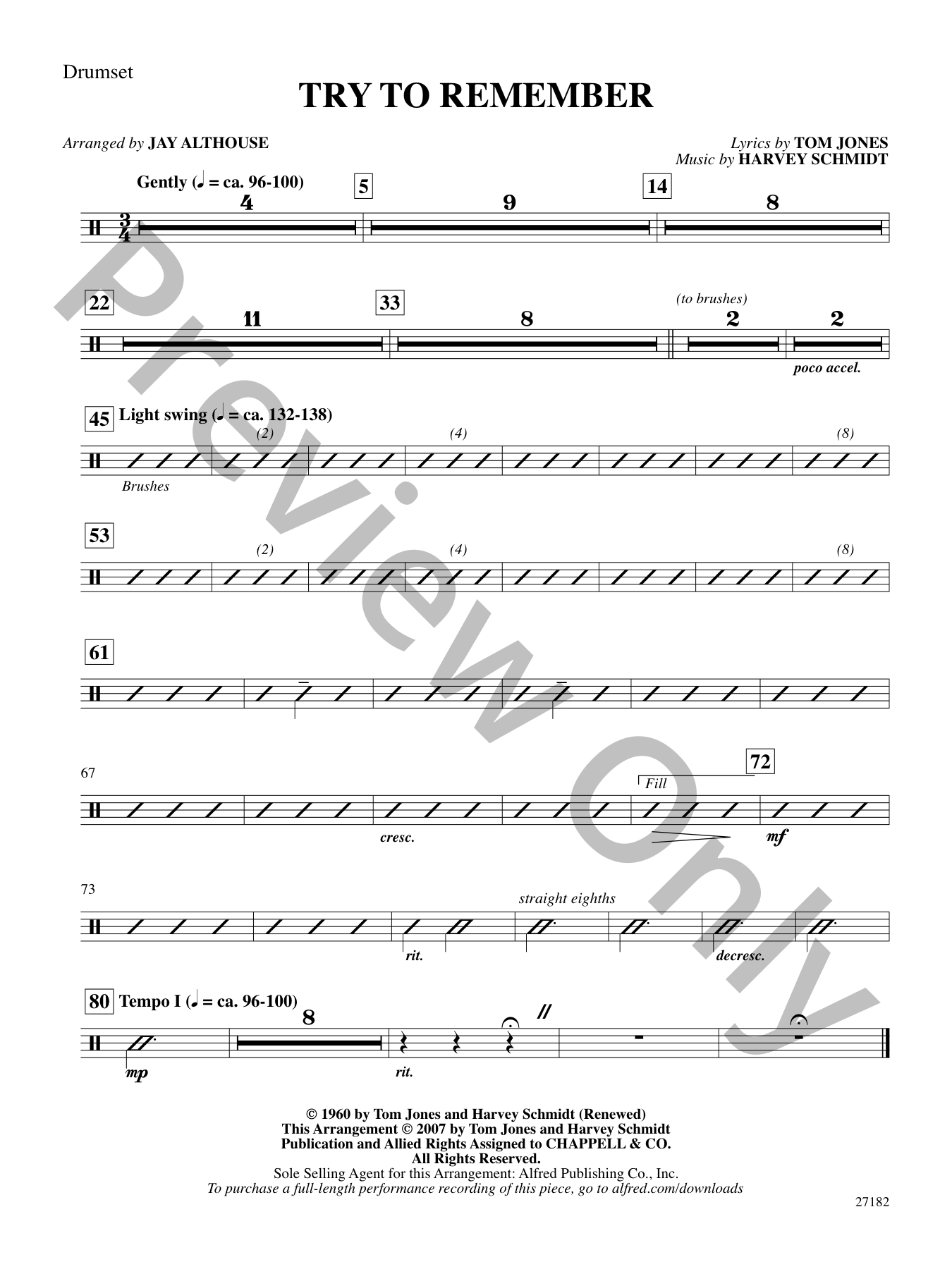 Try to Remember Choral Sheet Music | J.W. Pepper