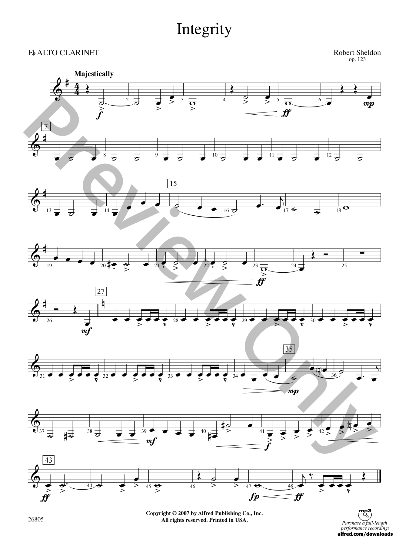 Integrity Concert Band Sheet Music | J.W. Pepper
